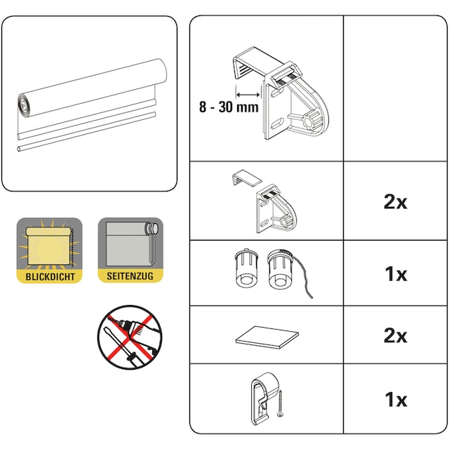 GARDINIA Seitenzugrollo »Easyfix Rollo Digiprint«, blickdicht, ohne Bohren,  mit Weidenkätzchen Motiv bequem und schnell bestellen