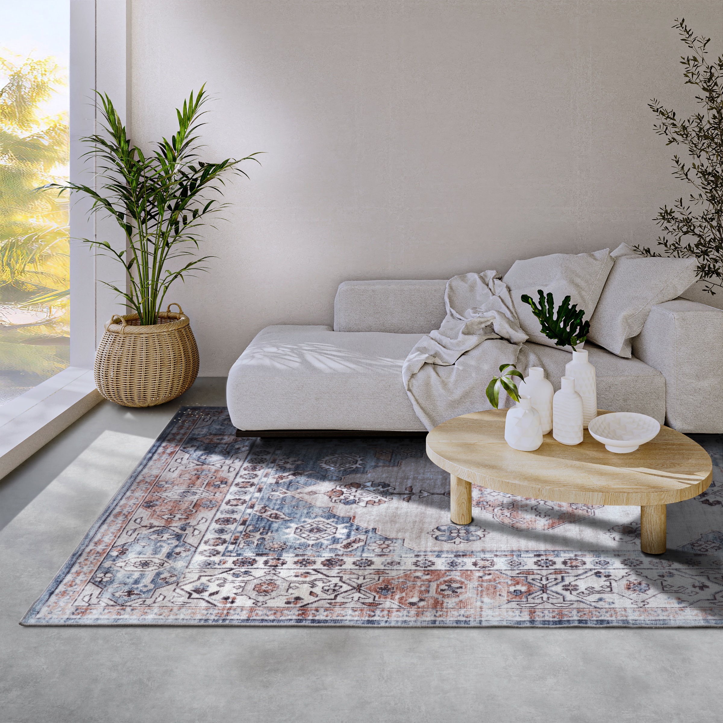 freundin Home Collection Teppich »Meridiem«, rechteckig, 5 mm Höhe, Kurzflo günstig online kaufen