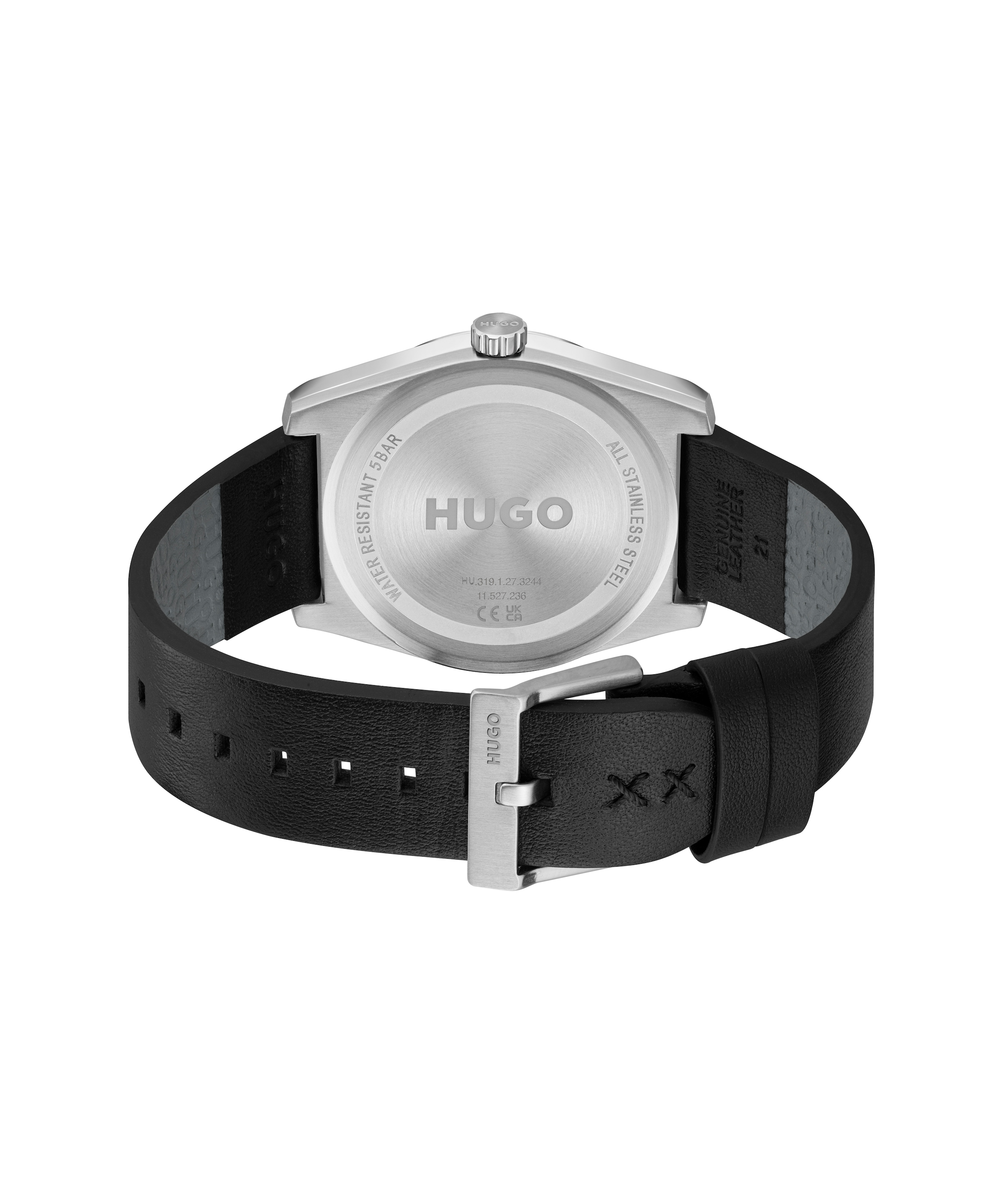 HUGO Quarzuhr »#ARK«, Armbanduhr, Herrenuhr, Lederarmband, analog