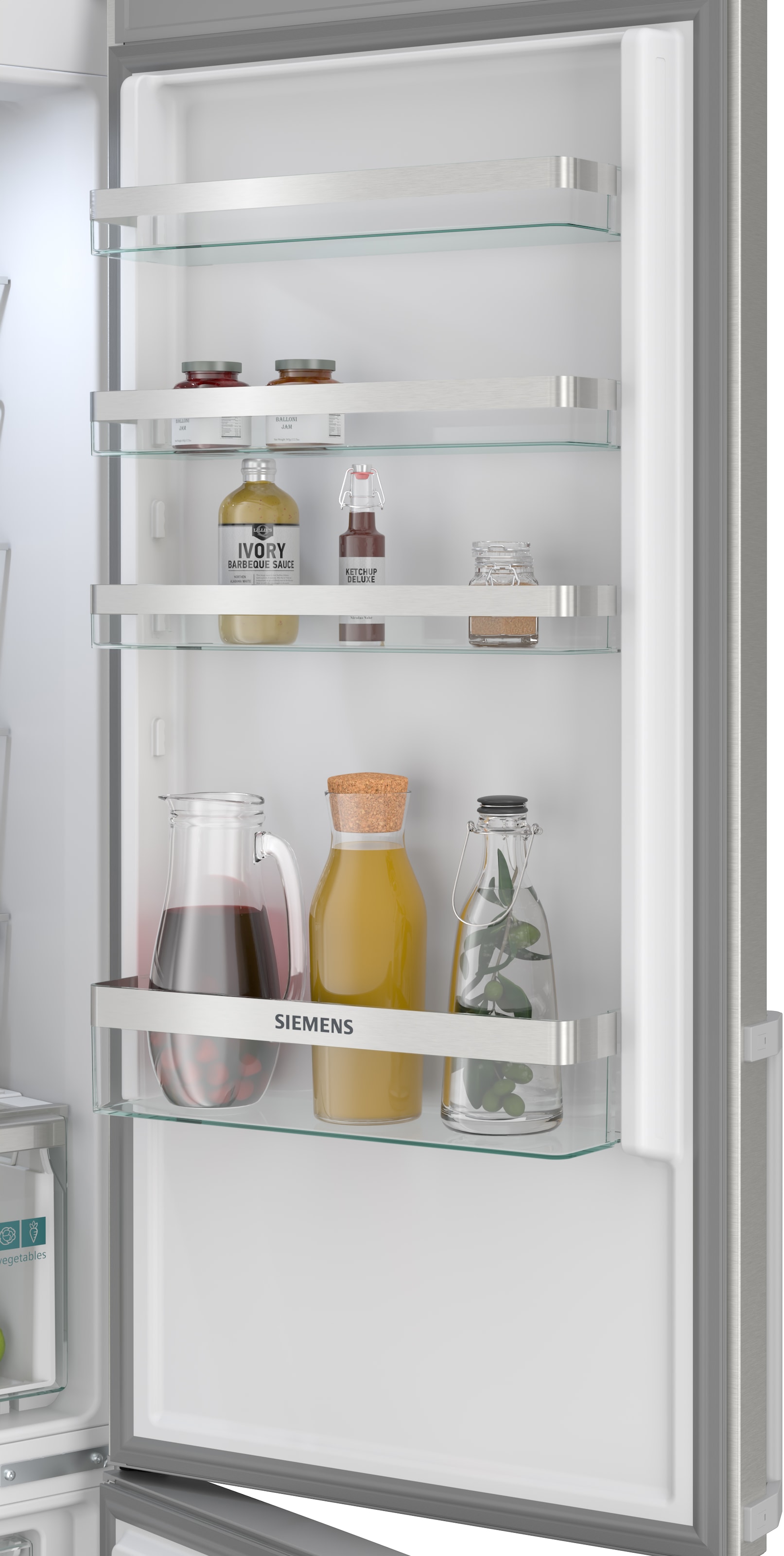 SIEMENS Kühl-/Gefrierkombination iQ300 »KG39NVICV« 203 cm hoch 60 cm breit hyperFresh System für frisches Obst und Gemüse sowie Total noFrost