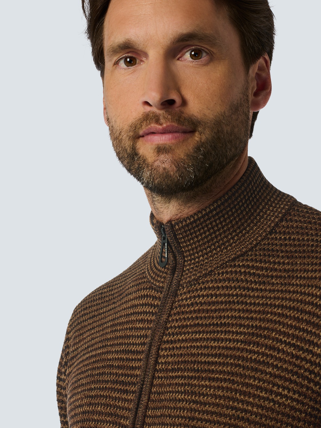 NO EXCESS Rollkragenpullover »No Excess Jacquard-Strickjacke«