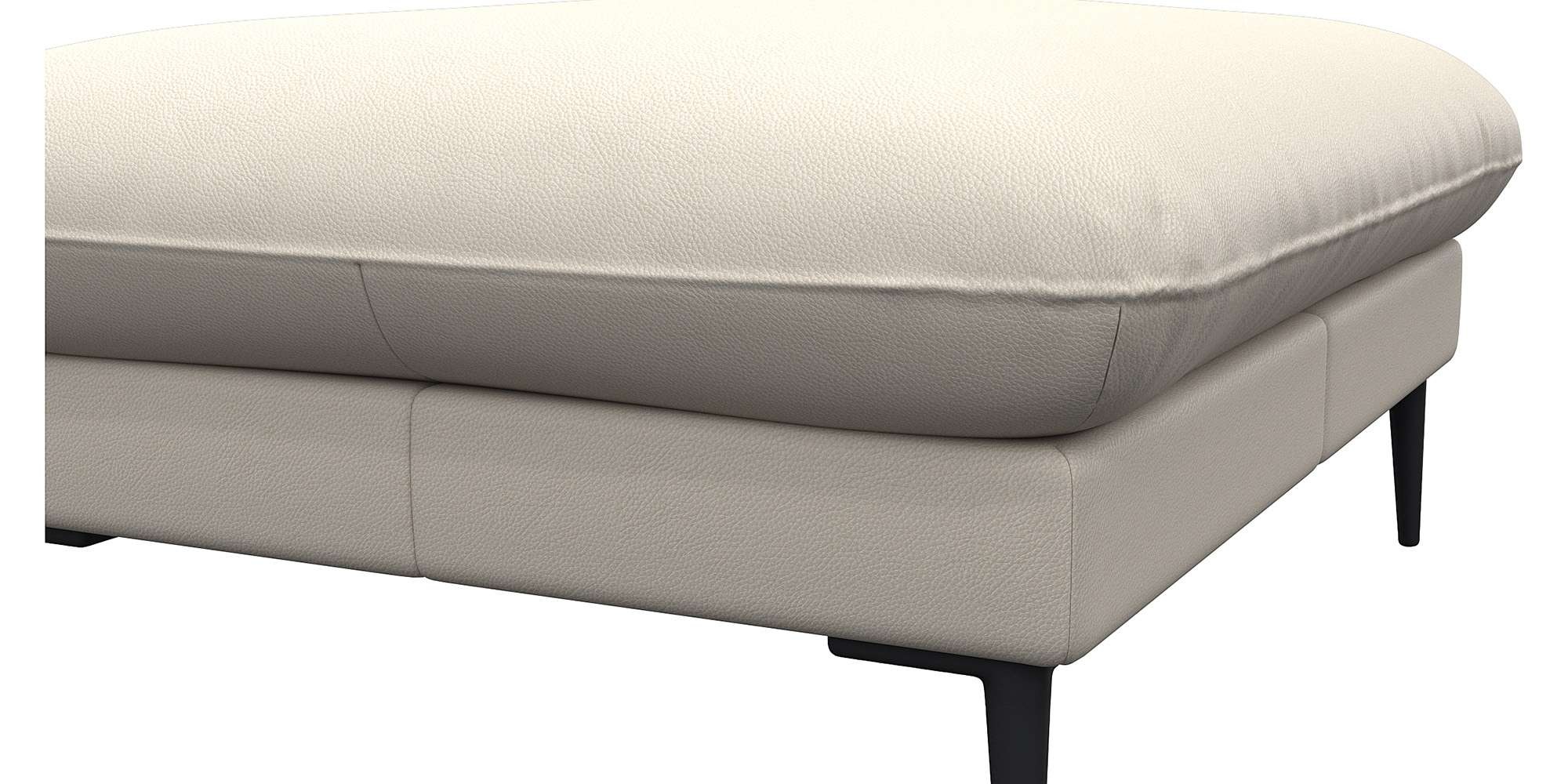 FLEXLUX Pouf »Salino, Fußhocker, Sitzhocker, Polsterhocker,«, Kaltschaum & Stahl-Wellen, Füsse Schwarz