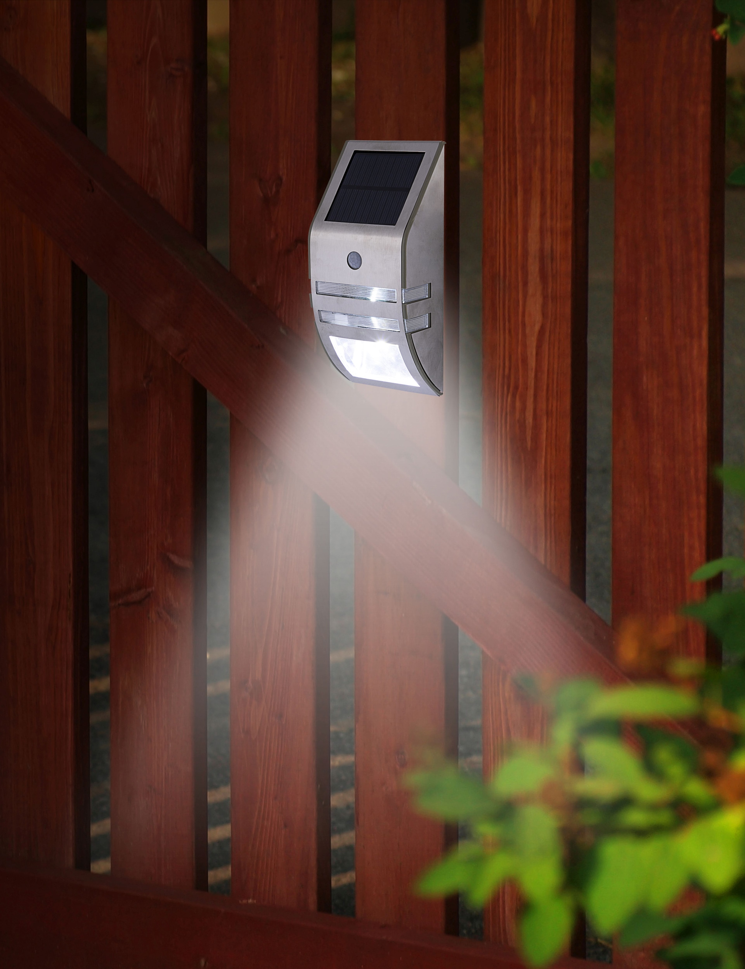 my home LED Solarleuchte »Leyan, LED-Solar Wandleuchte«, Leuchtmittel LED-Modul | LED fest integriert, mit Bewegungsmelder und Montagematerial