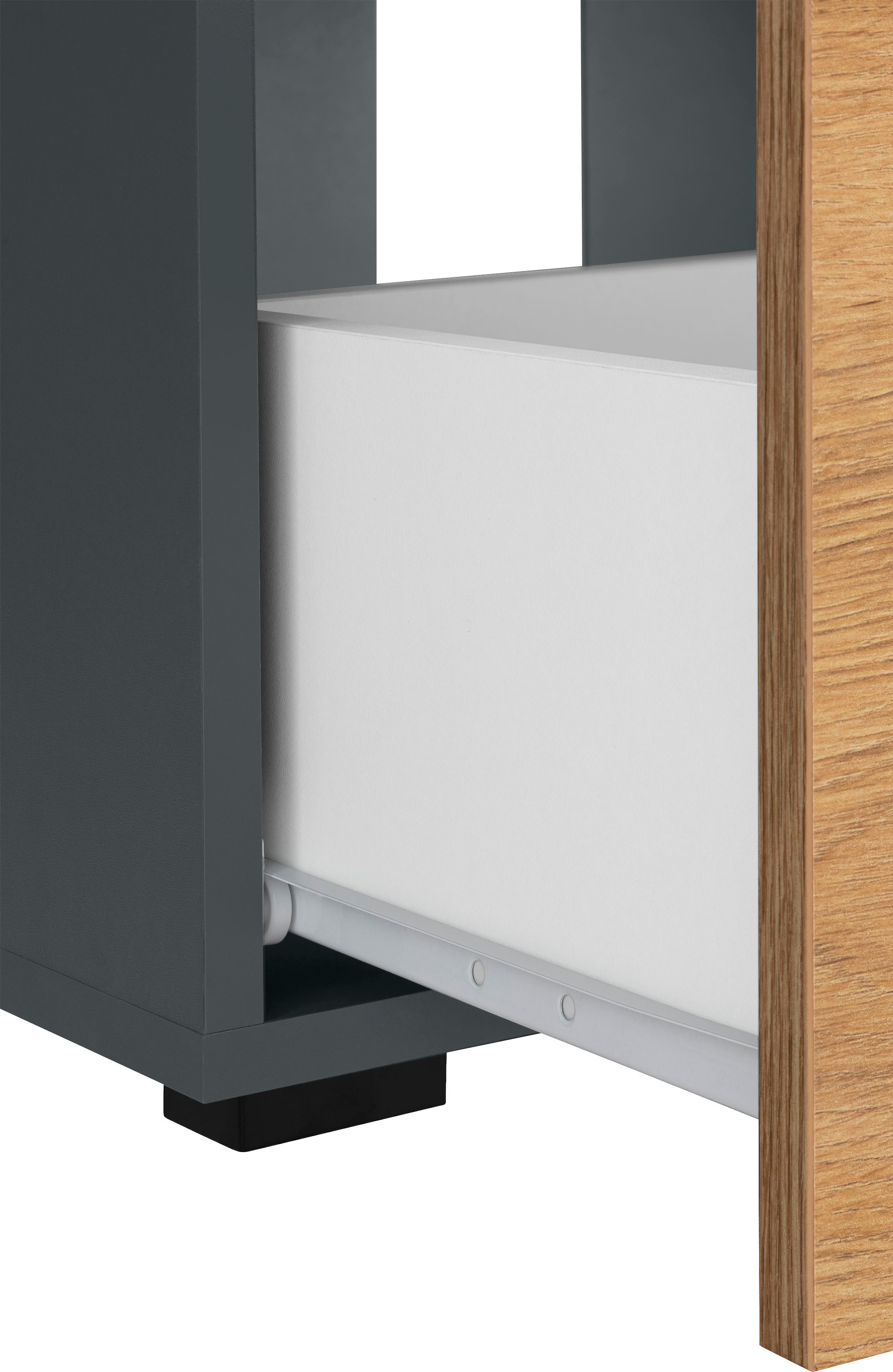 INOSIGN Waschbeckenunterschrank »Skara«, mit Klappe und Schubkasten, schwarze  Griffe, Breite 60 cm, Höhe 55 cm im Online-Shop kaufen