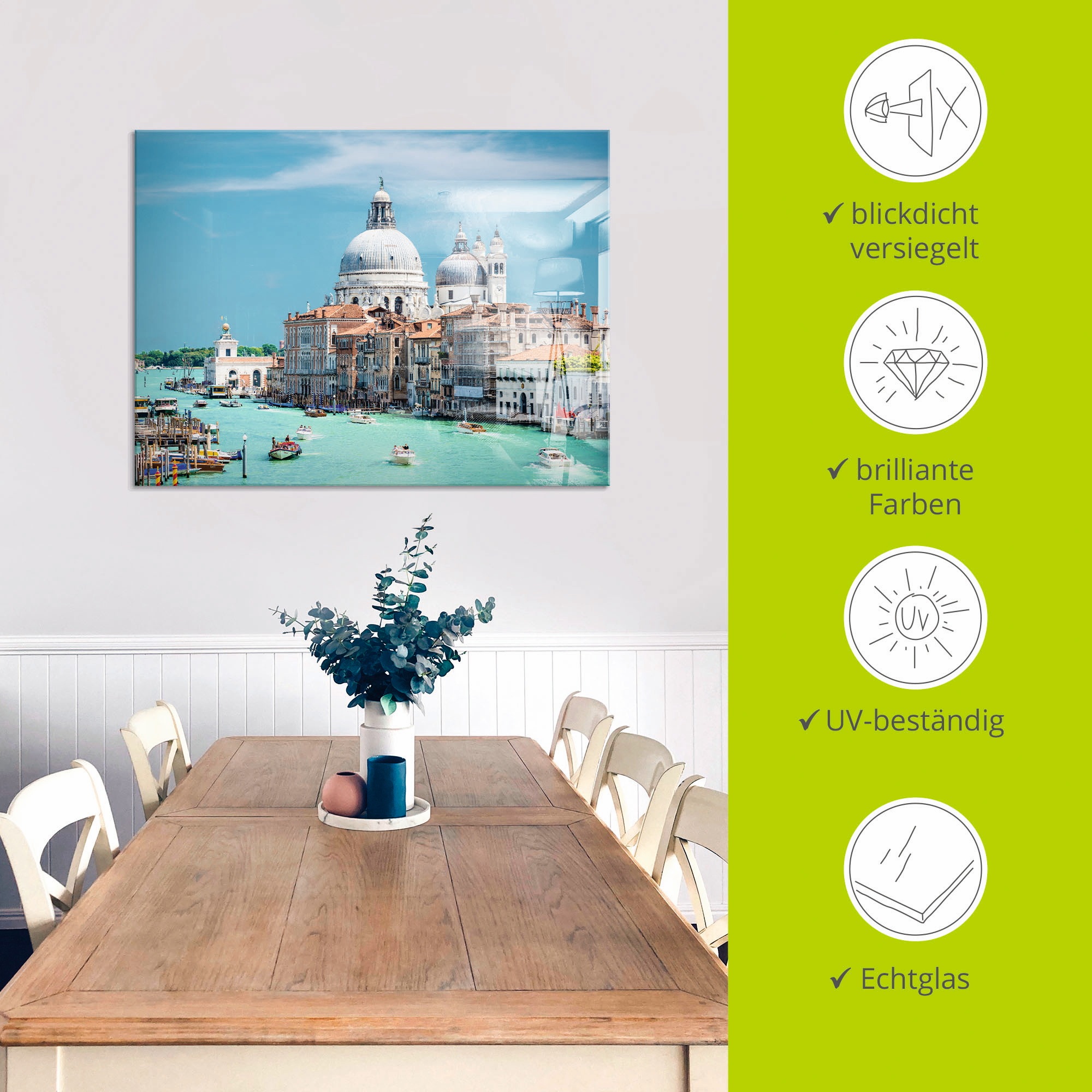 Artland Glasbild »Venedig« Italien 1 Stk. tlg. in verschiedenen Größen