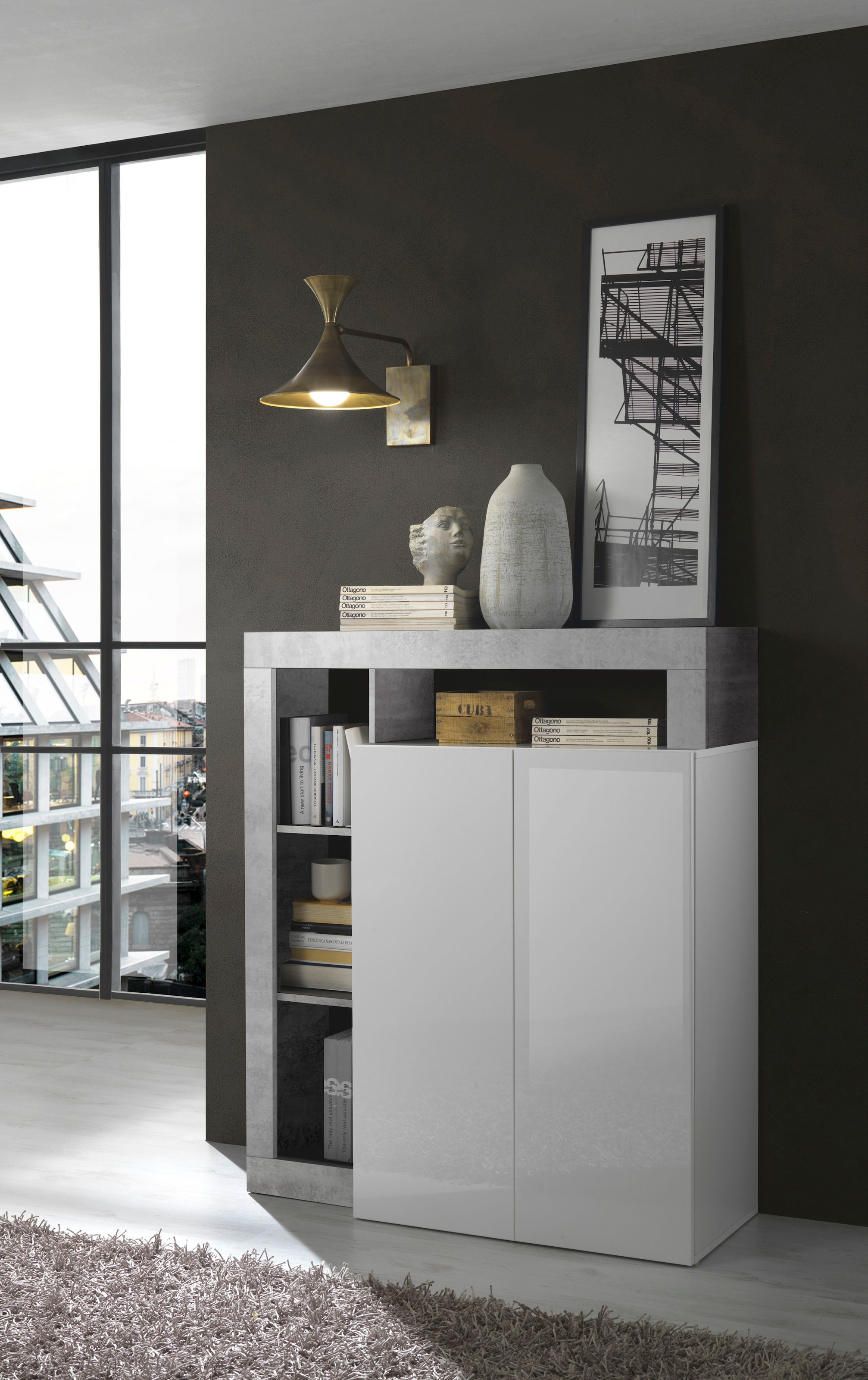 INOSIGN Highboard »Hamburg«, Breite 108 cm