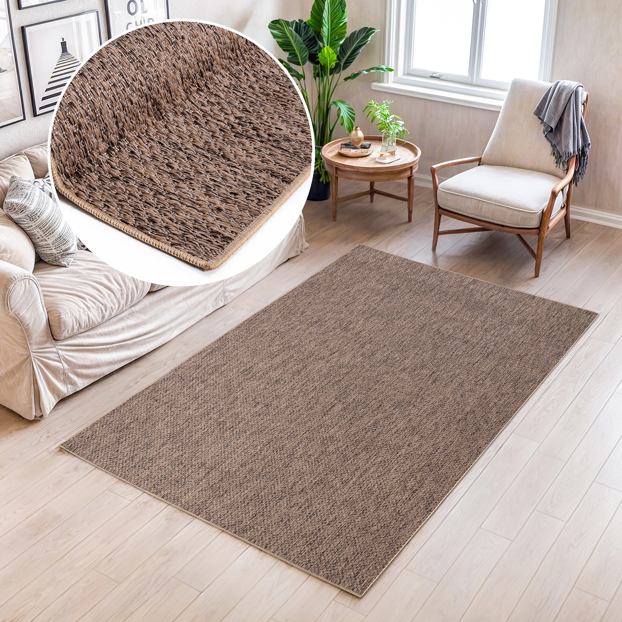 my home Teppich »Rhodos, In-und Outdoor geeignet«, rechteckig, 3 mm Höhe, S günstig online kaufen
