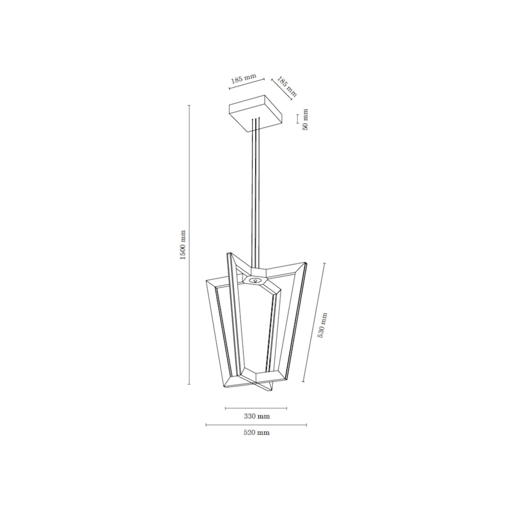 SPOT Light LED Pendelleuchte »LEIF«, 4 flammig-flammig