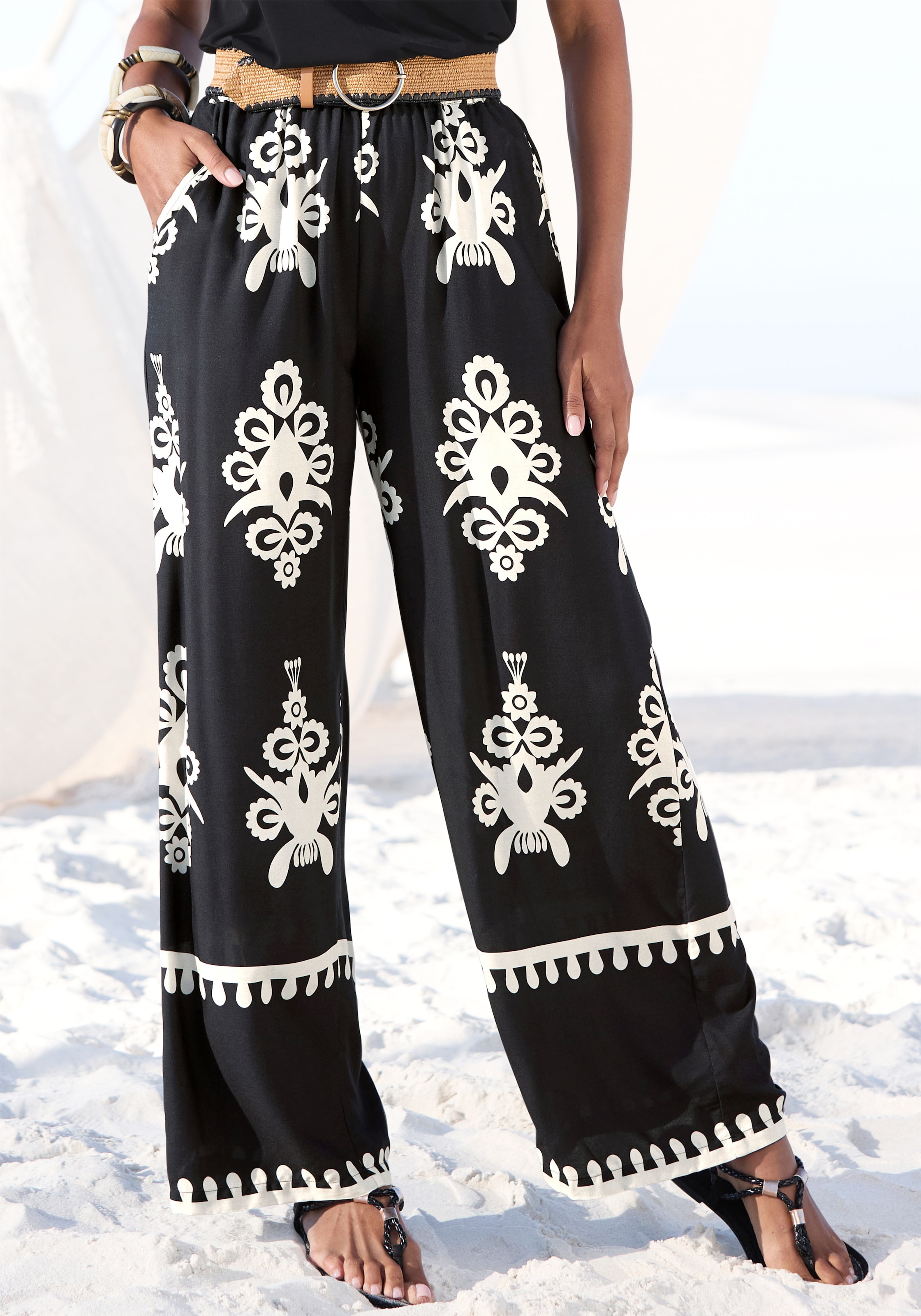 LASCANA Palazzohose, mit Ethnoprint, Sommerhose