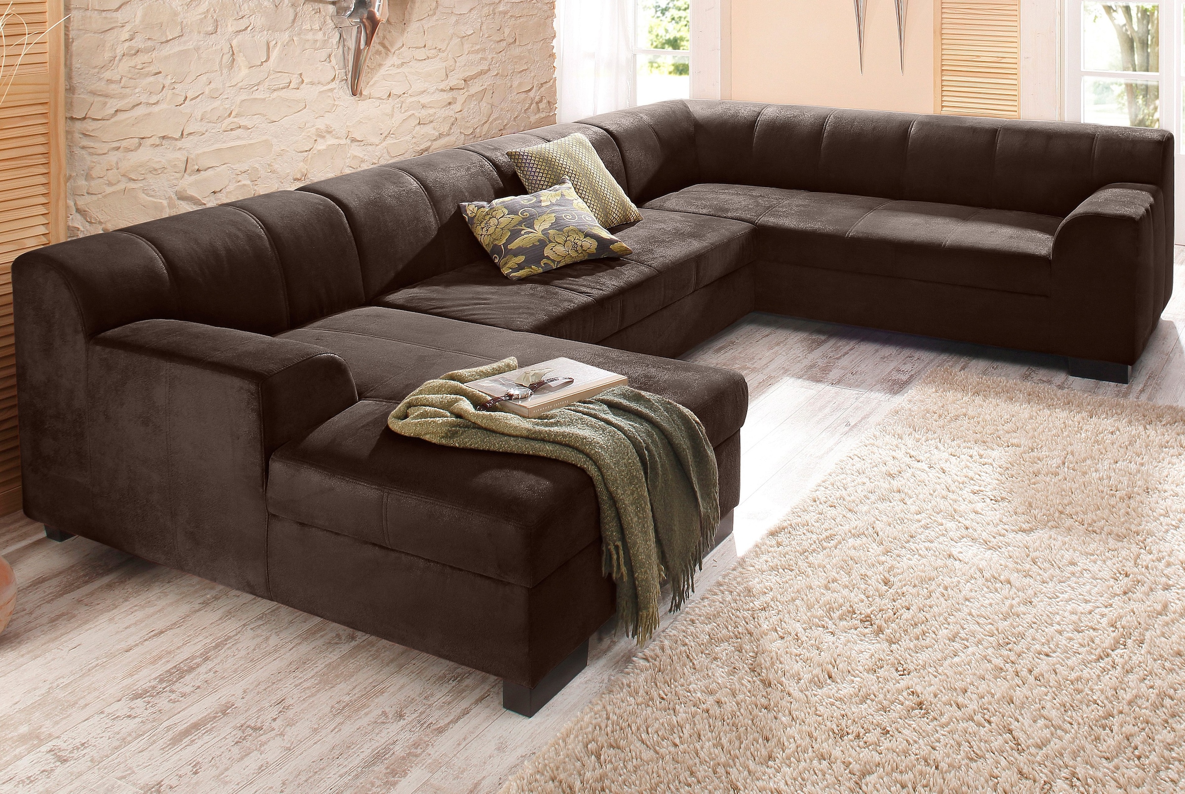 Home affaire Wohnlandschaft »Falk klare Linien, zeitlos und komfortabel, U- günstig online kaufen