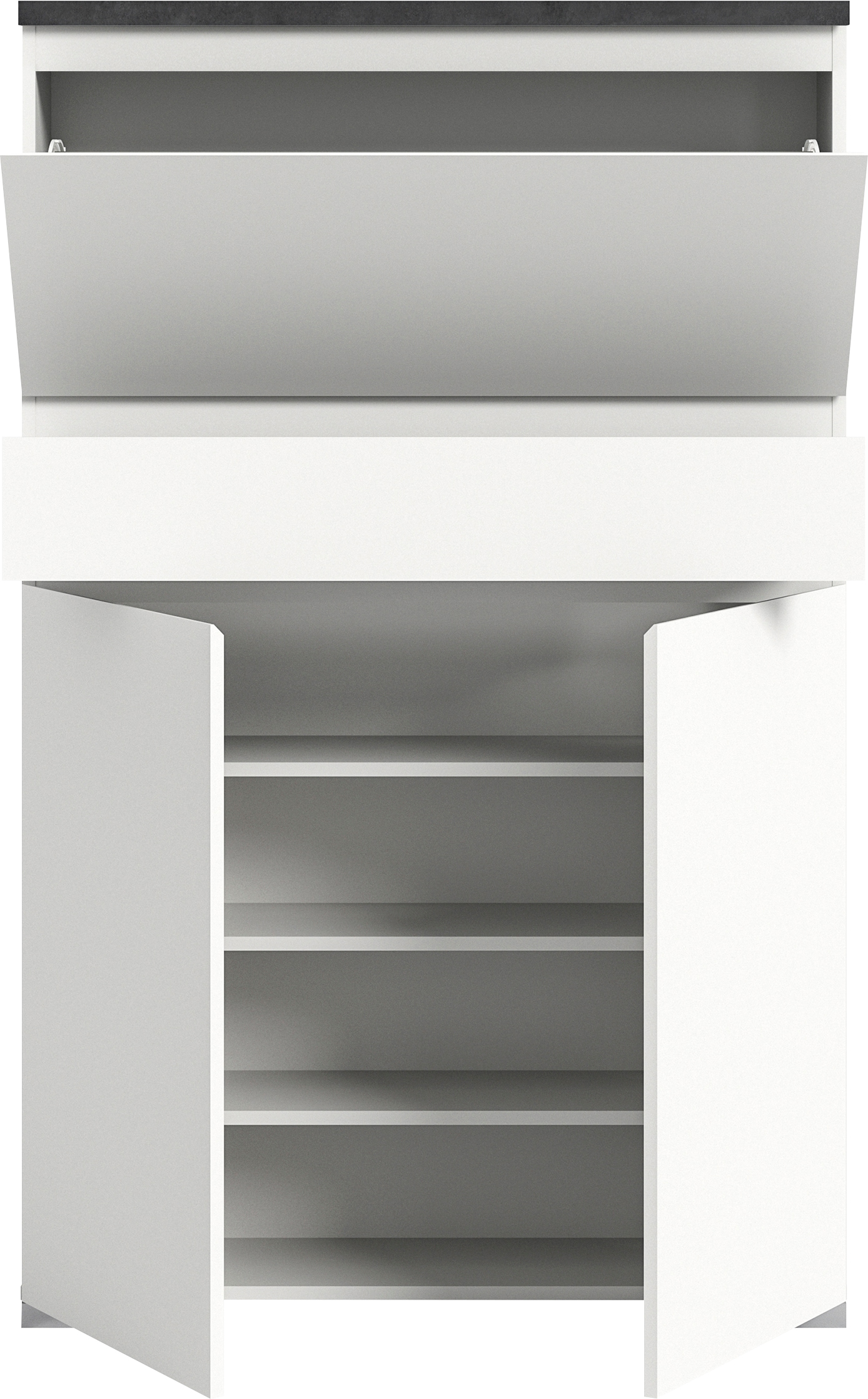 INOSIGN Schuhschrank »Skoskap, Tiefe 27cm, 2 Türen, 1 Klappe mit Schuhwalze, 1 Schubkasten«, Platz für ca. 16 Schuhpaare, Schuhkipper, Schuhkommode, Schuhregal