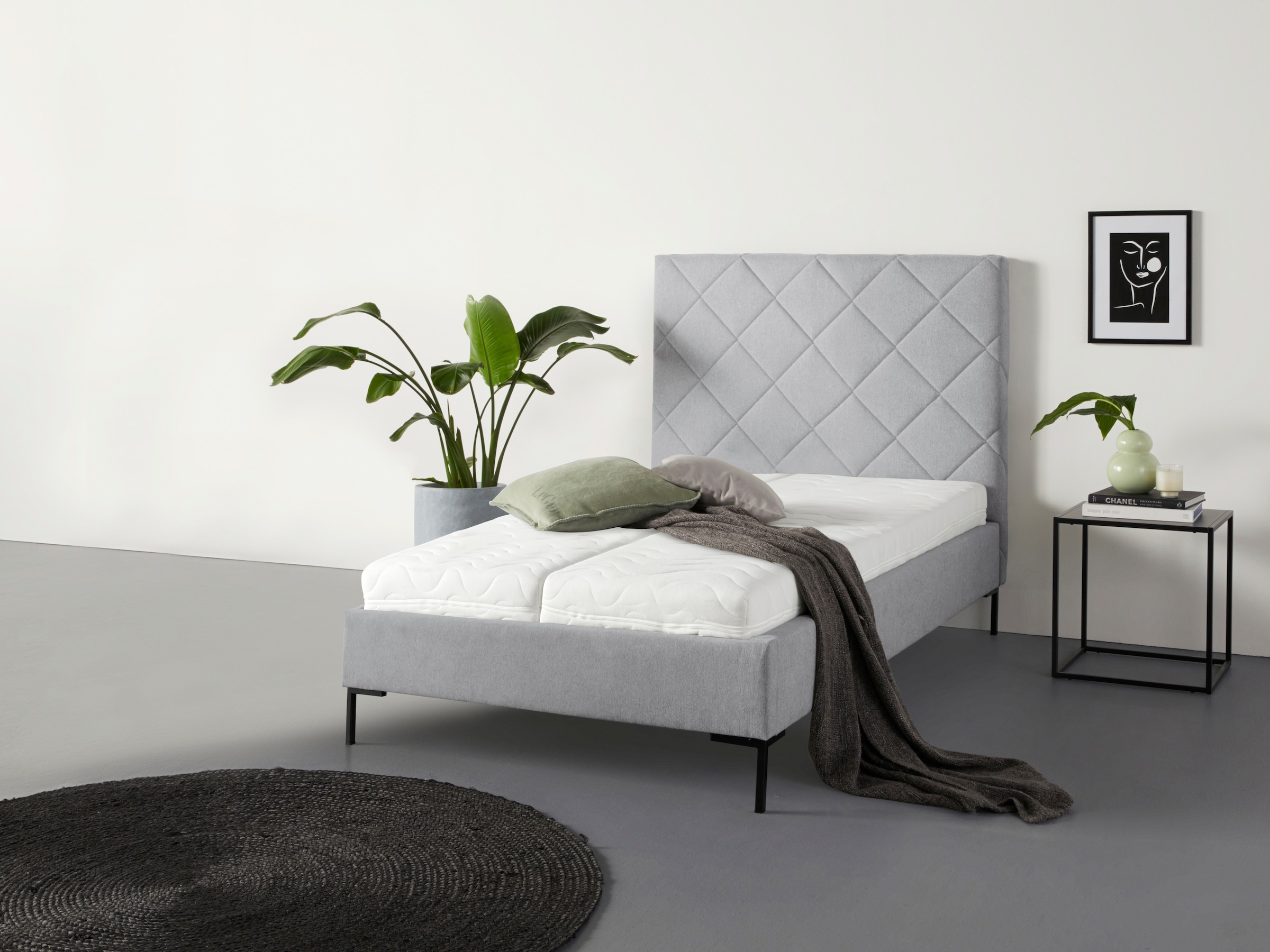 Home affaire »Charlott« Modernes Polsterbett mit oder ohne Lattenrost
