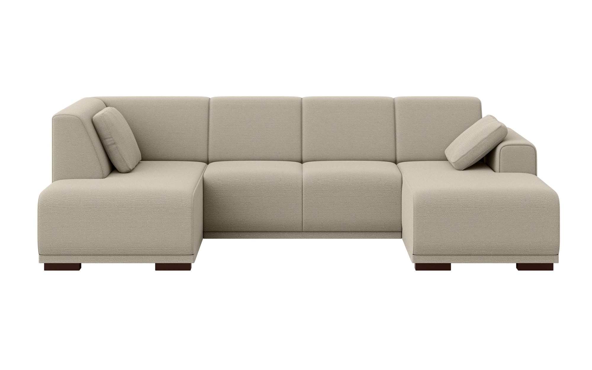 Home affaire Wohnlandschaft »BORNHOLM U-Form mit Recamiere rechts/links, B/T/H: 300/162/85 cm«, U-Form mit Wellenunterfederung, Recamiere rechts oder links bestellbar