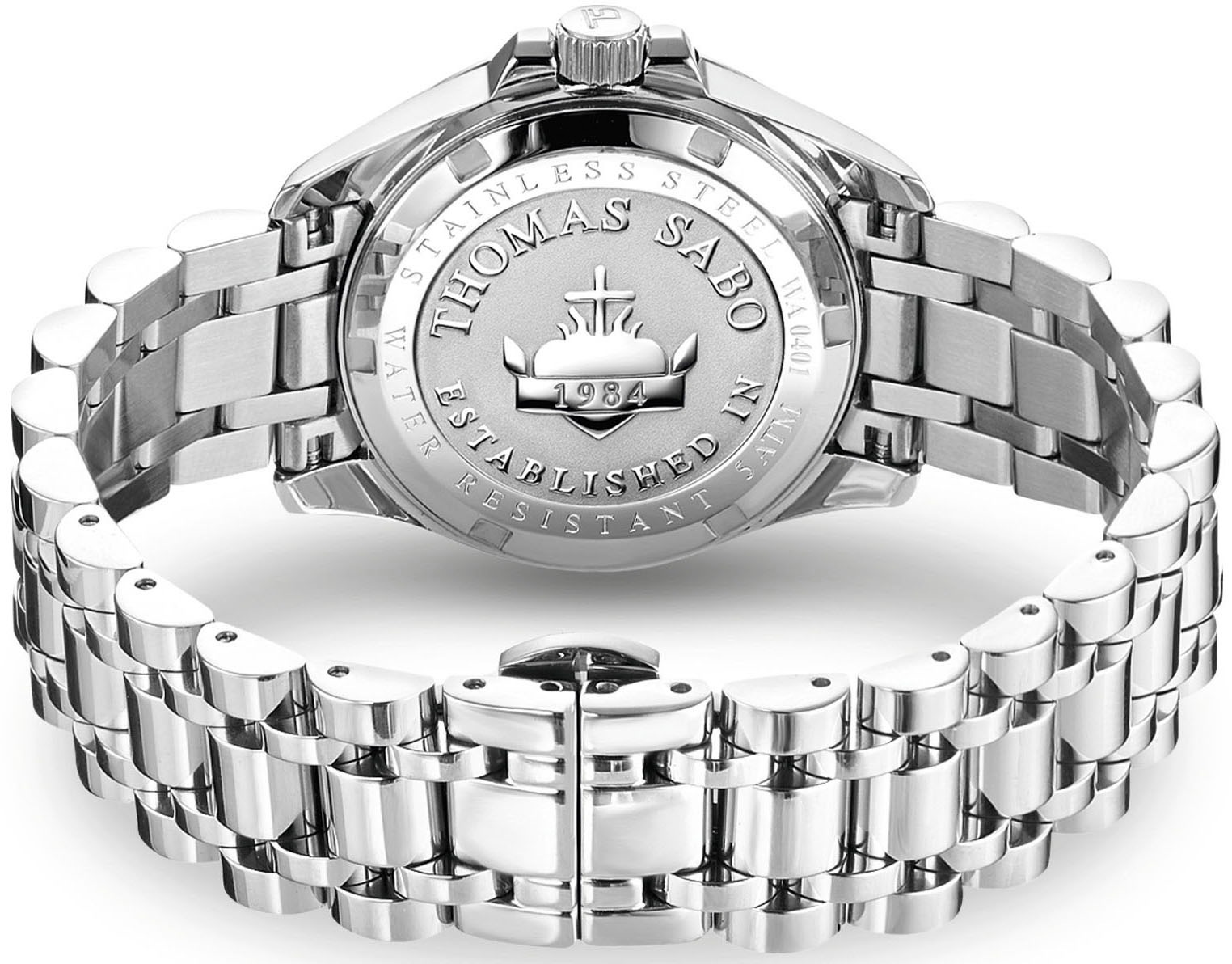 THOMAS SABO Quarzuhr »DIVINE«, Armbanduhr,Damenuhr,Mineralglas m. Saphirbeschichtung,Edelstahlarmband