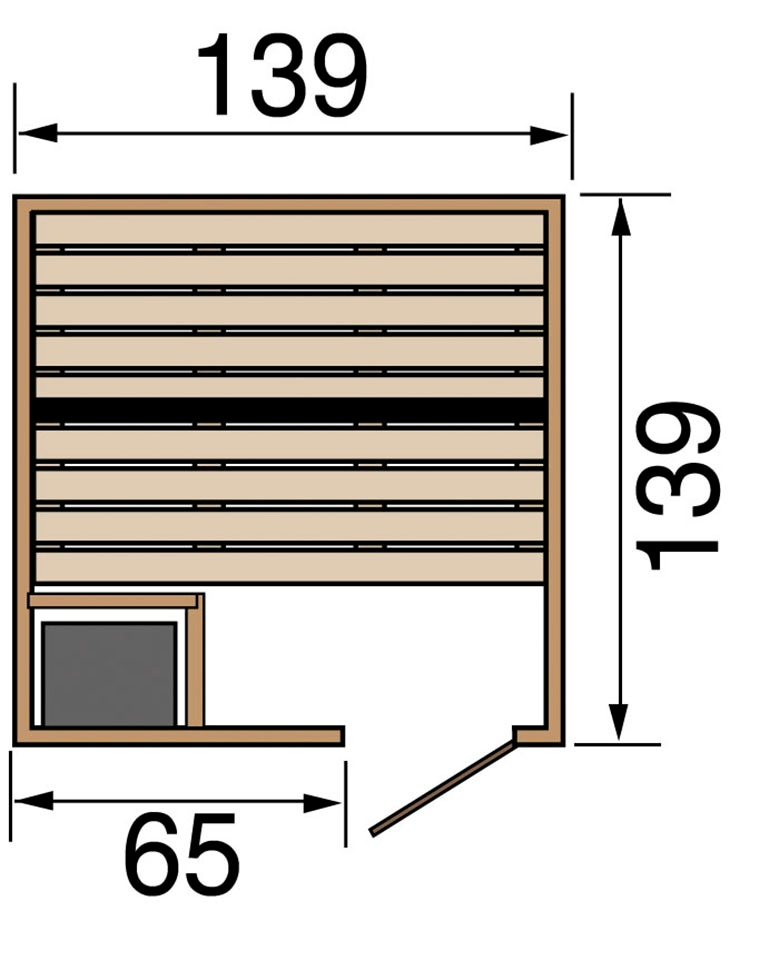 weka Sauna »Valida« Set,  4,5 kW-Ofen mit digitaler Steuerung