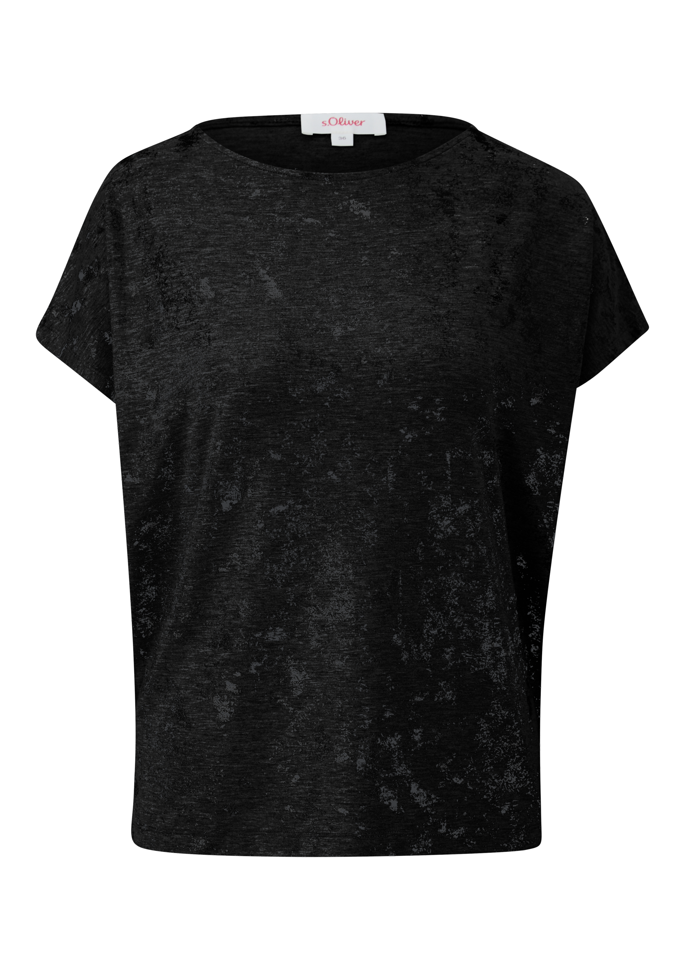 s.Oliver T-Shirt, mit metallisiertem Muster