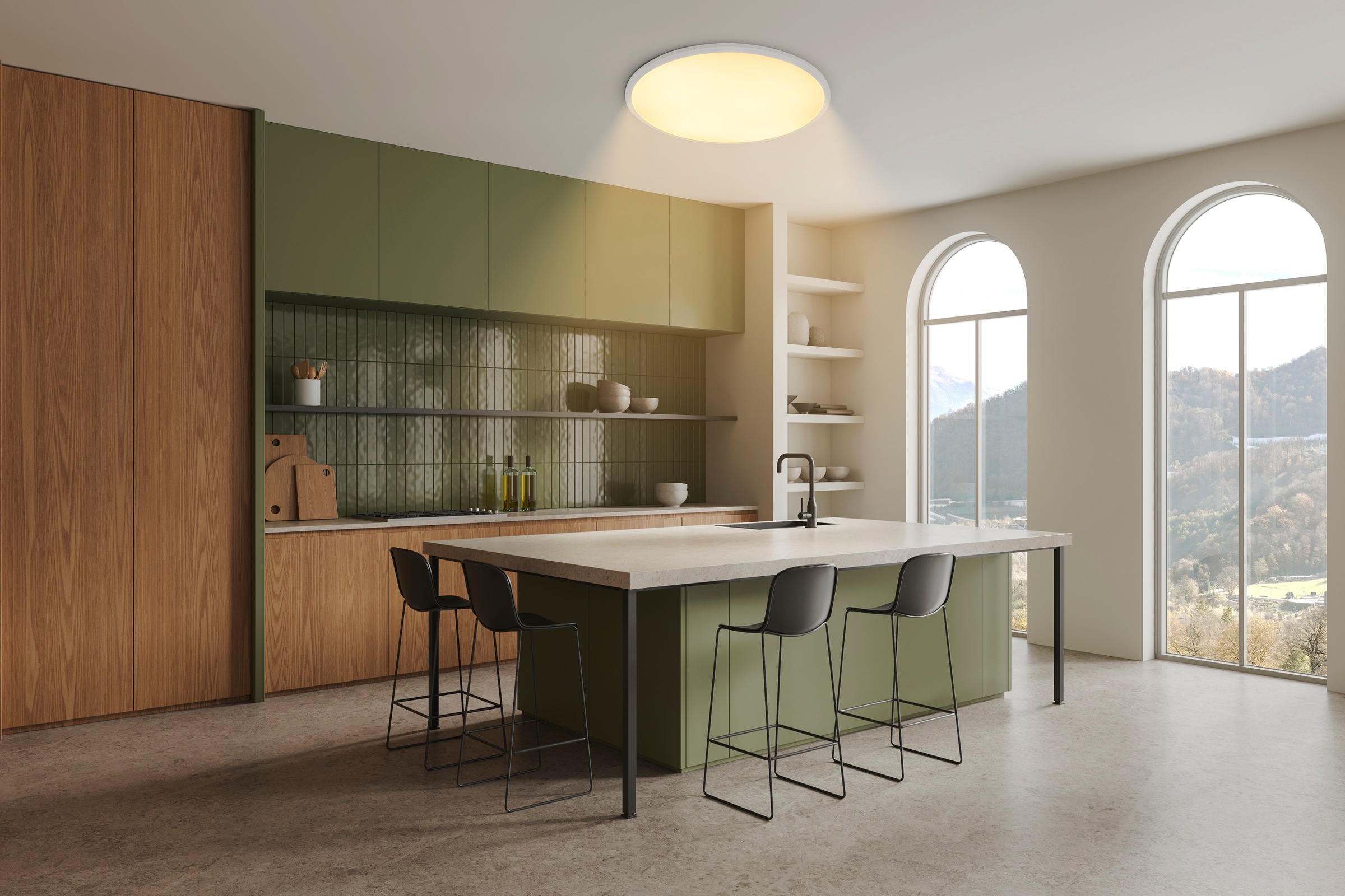 näve LED Deckenleuchte »Luzern« LED-Modul 1 Stk. warmweiß - kaltweiß günstig online kaufen