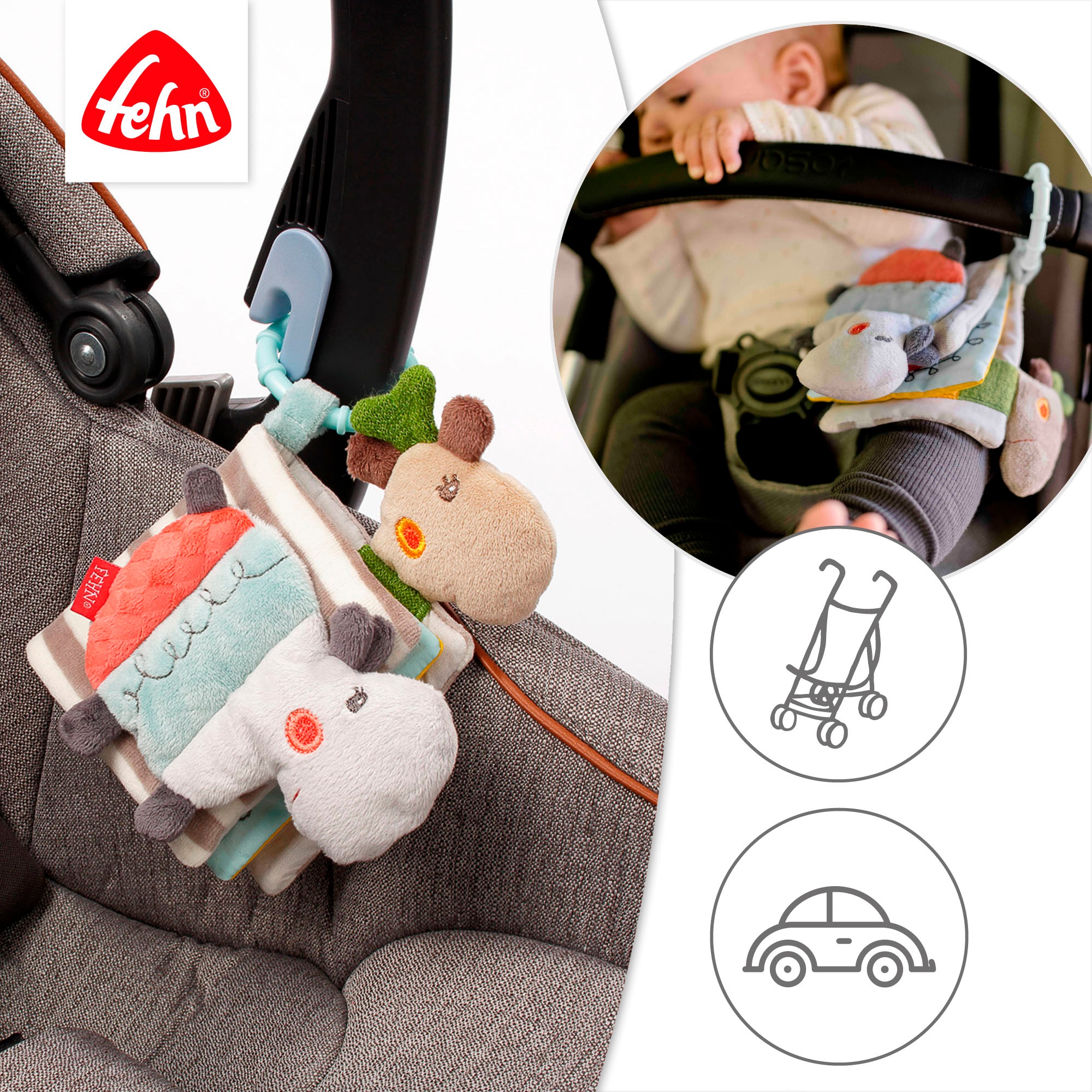 Fehn Greifspielzeug »Classic Stars, Stoffbuch Loopy & Lotta«