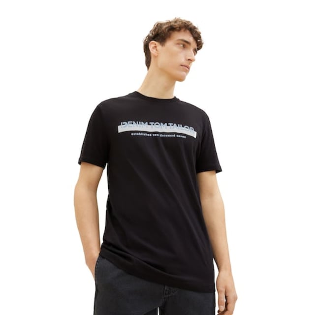 TOM TAILOR Denim T-Shirt, mit Logofrontprint online kaufen
