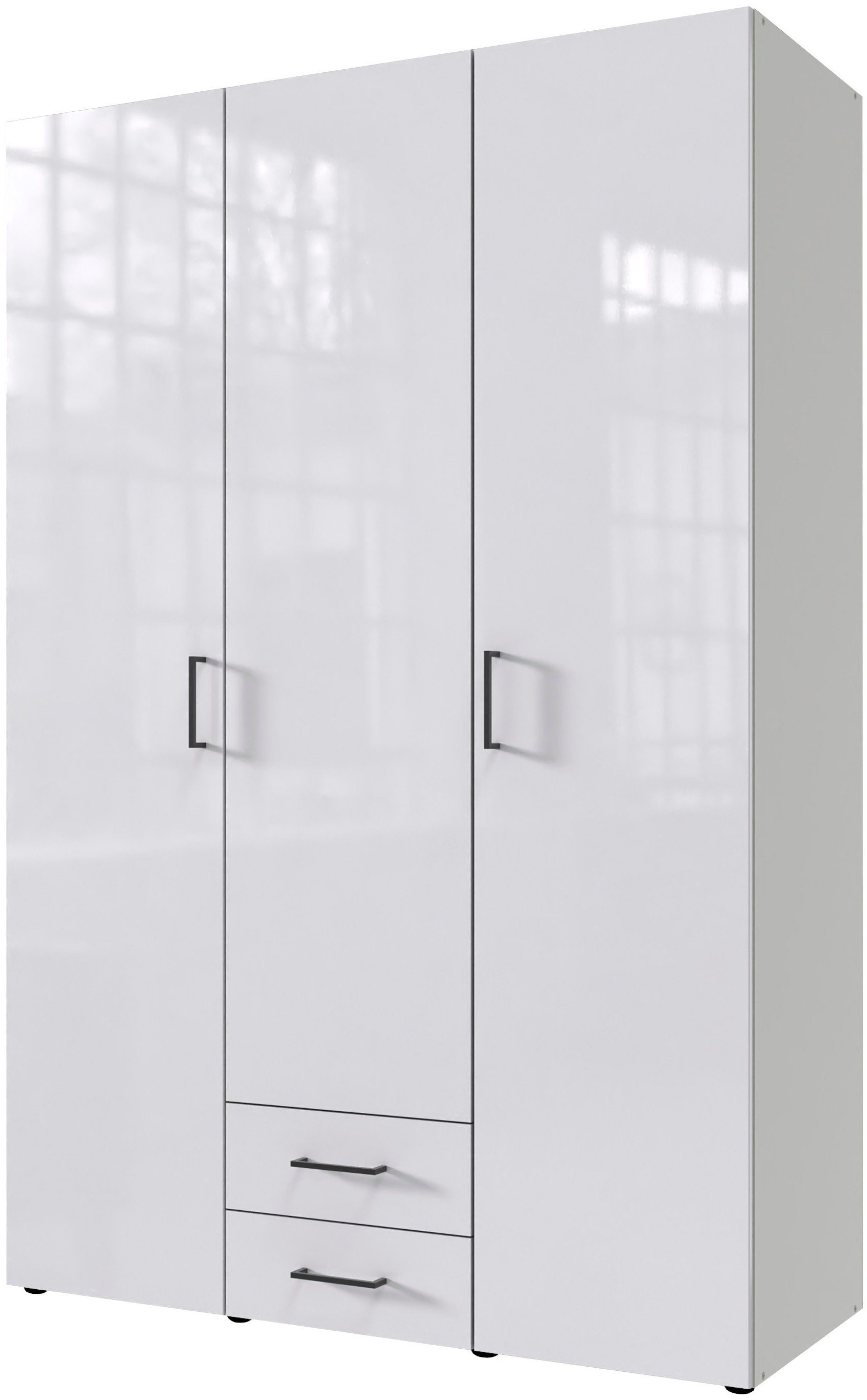 Wimex Drehtürenschrank »Mugano« mit langen oder kurzen Griffen aus Metall, günstig online kaufen