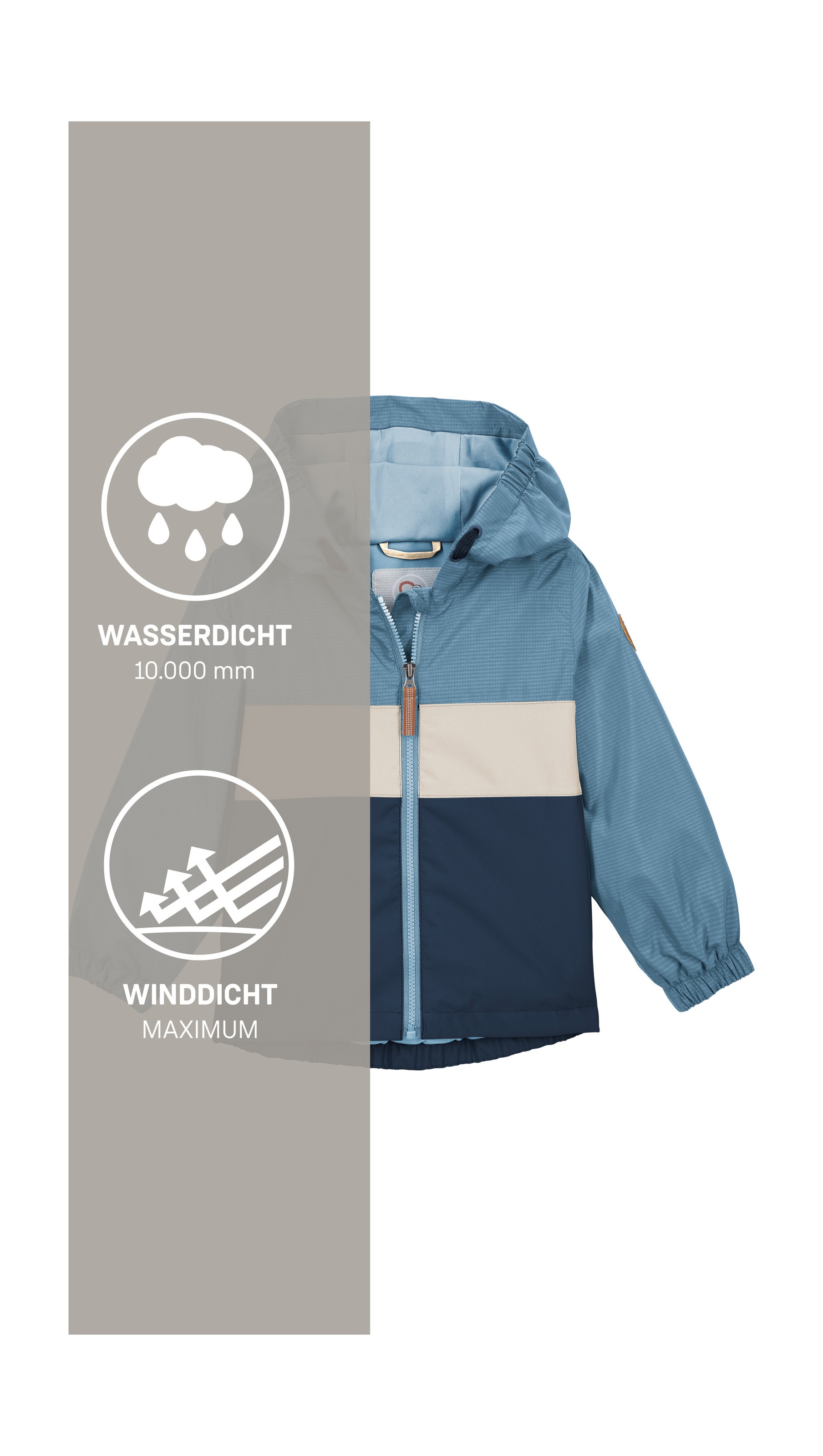 first instinct by killtec Funktionsjacke »FIOS 6 MNS JCKT« Wasser- und winddichte Kinderjacke mit Kinnschutz und Namensetikett