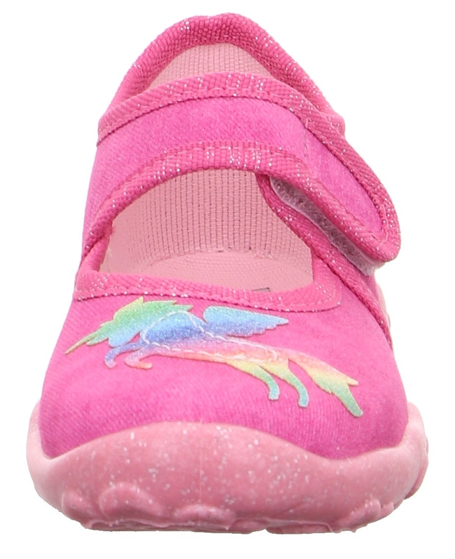 Superfit Hausschuh »BONNY WMS: Mittel«, Halbschuh, Ballerina, Klettschuh in Ballerina-Form