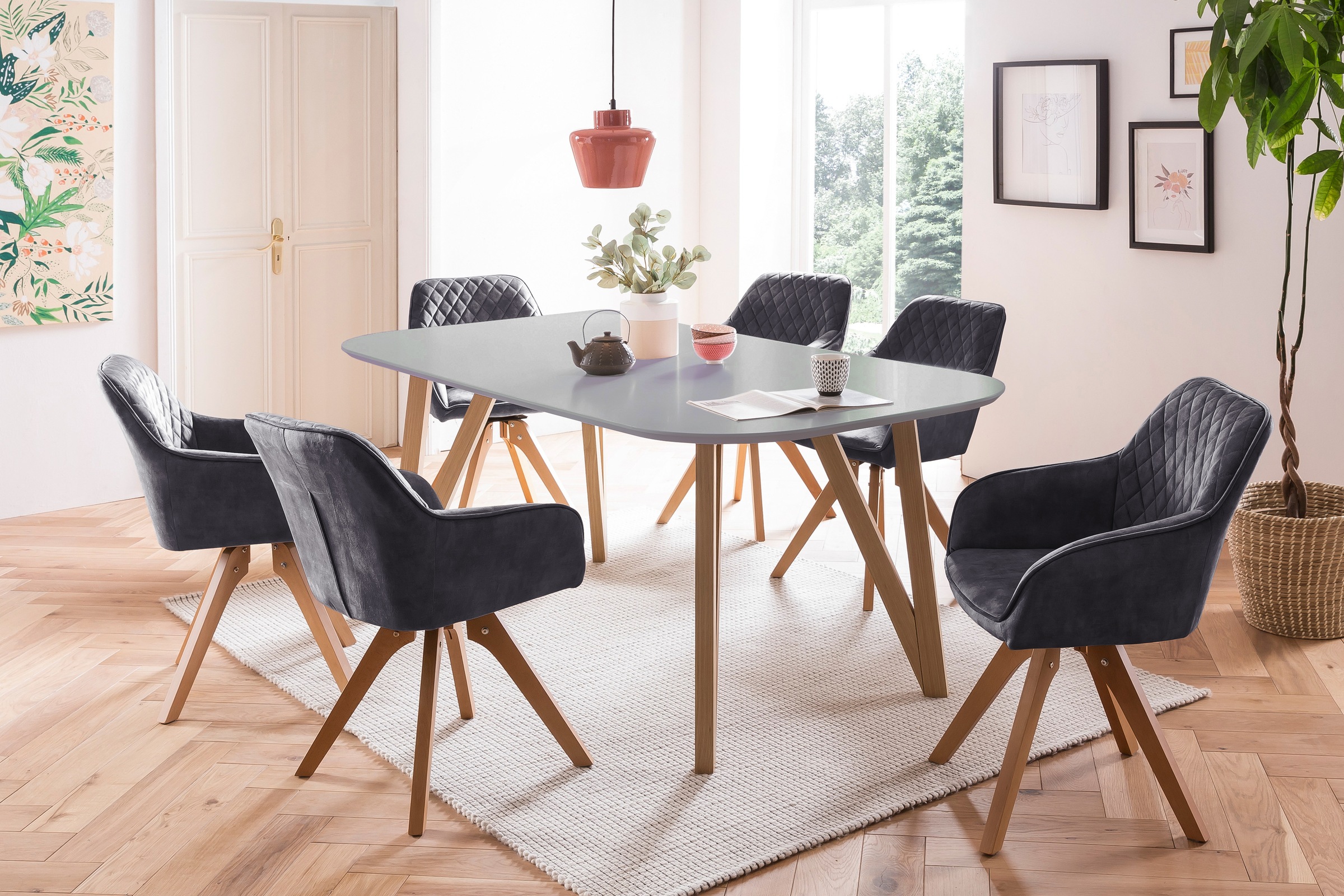 SalesFever Essgruppe, (5-tlg.), Tischbreite 180 cm, Stühle 180° drehbar, mi günstig online kaufen