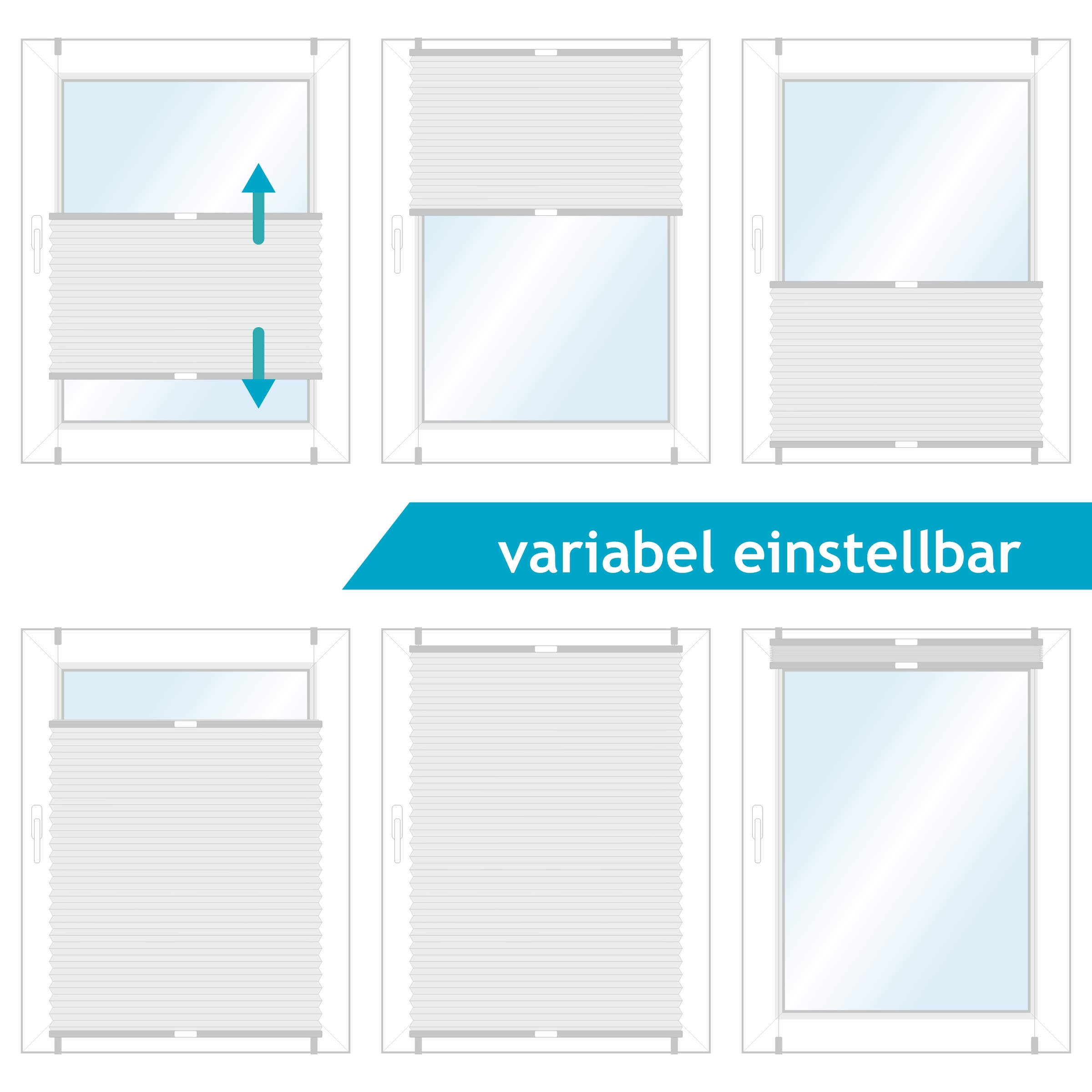 Good Life Wabenplissee »Aris«, verdunkelnd, energiesparend, ohne Bohren, verspannt, Klemmfix - ohne Bohren, verdunkelnd