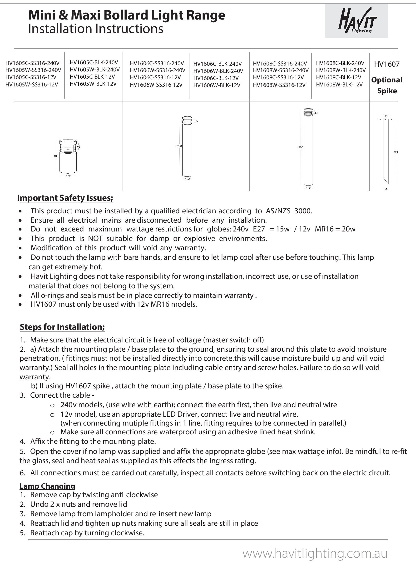 Havit Lighting LED Pollerleuchte »MAXI«, 1 flammig, Leuchtmittel E27   Leuc günstig online kaufen
