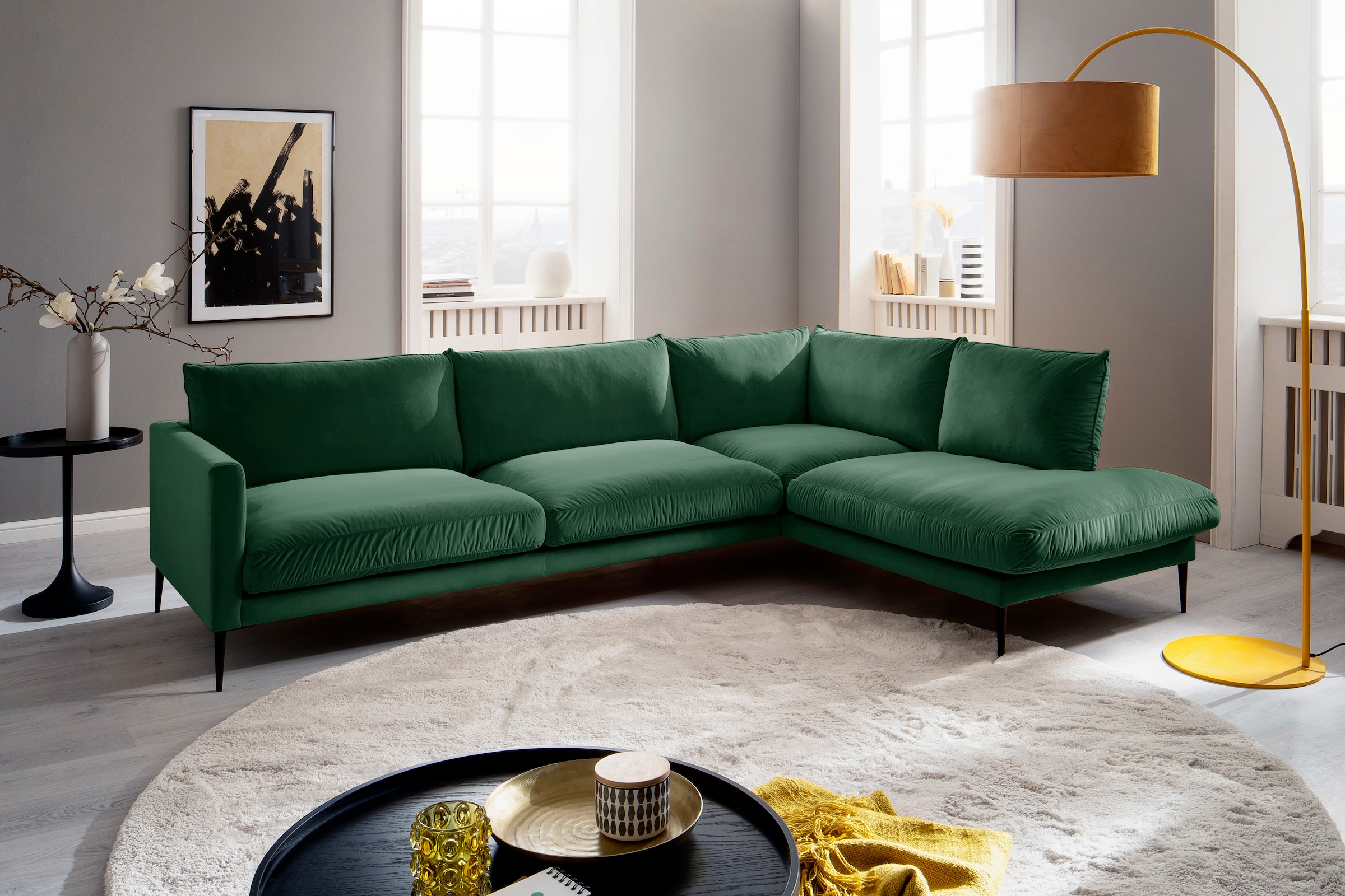 Trends by HG Polsterecke »Svea L-Form«, Ottomane rechts oder links, mit Met günstig online kaufen