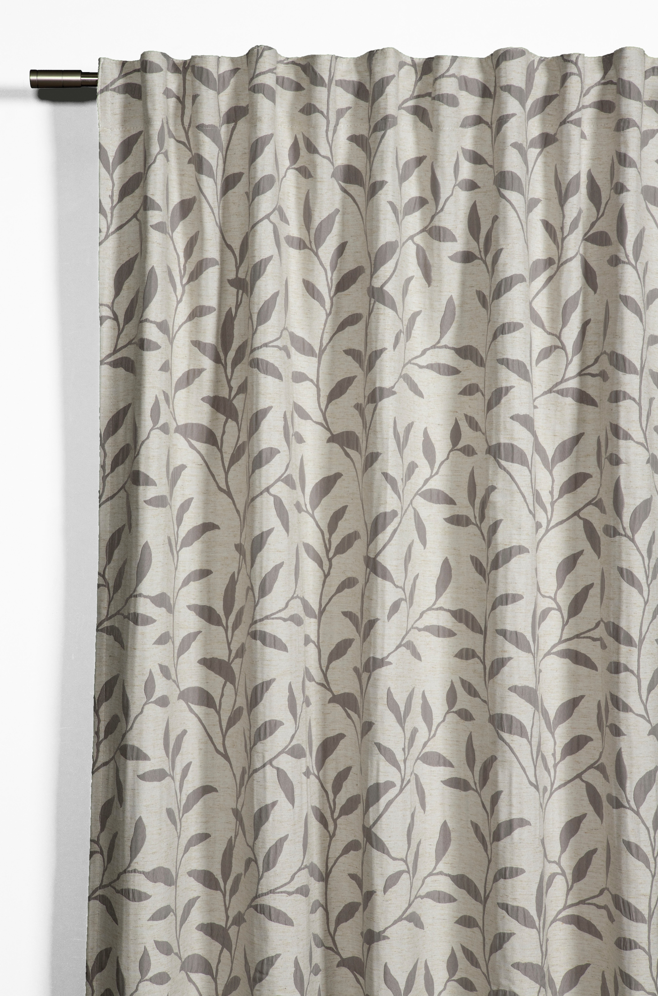 Gardine »Schal Jacquard Ranke«, (1 St.), mit Gardinenband und verdeckten Schlaufen