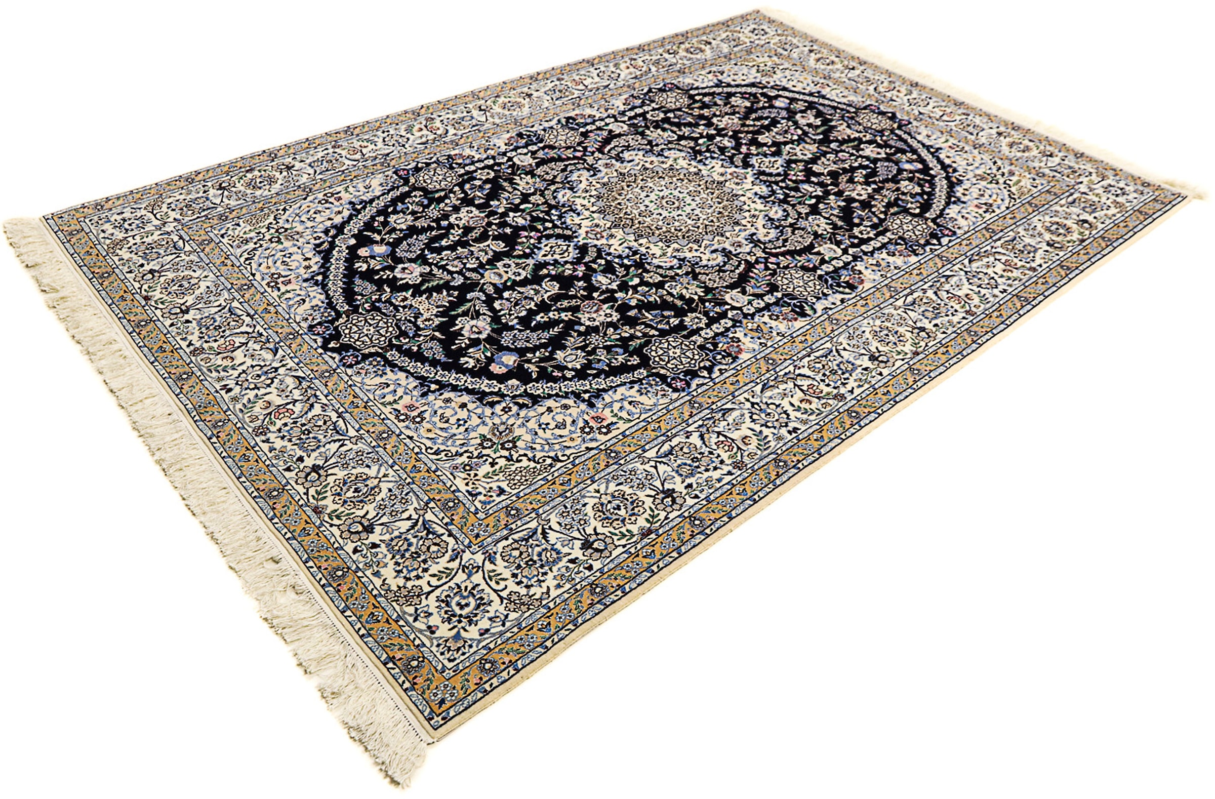 morgenland Orientteppich »Perser - Nain - Premium - 246 x 162 cm - dunkelbl günstig online kaufen