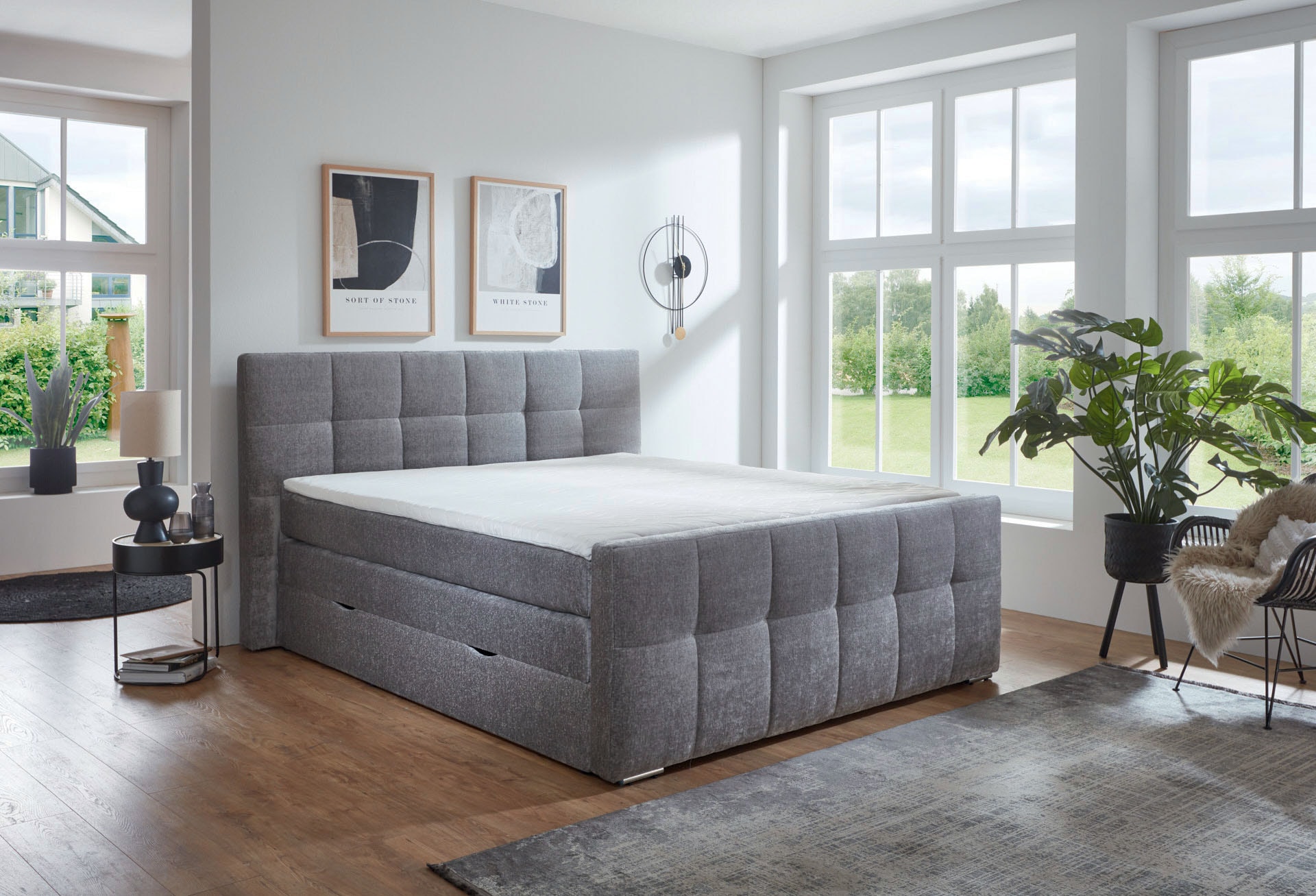 Places of Style Boxspringbett »Rosà«, H3/H3, H3/H4, H4/H4 möglich