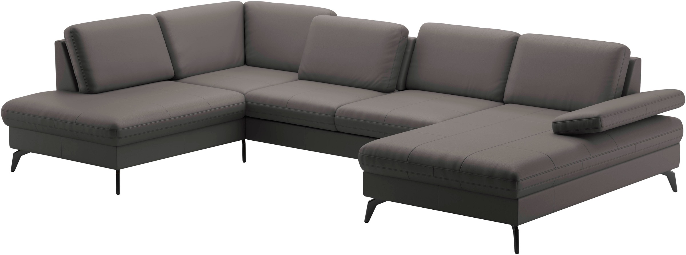 sit&more Wohnlandschaft »Morris U-Form, inkl. Sitztiefenverstellung«, wahlweise mit Armteilverstellung, Bettfunktion & Bettkasten