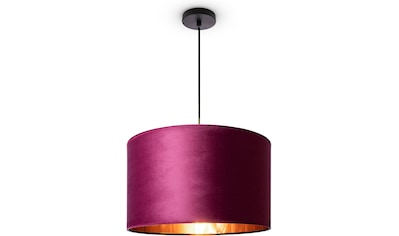 Paco Home Pendelleuchte »Hugo uni Color«, Wohnzimmer Lampenschirm aus Velour  Unifarben Deko E27 Kabel 1,5m online kaufen