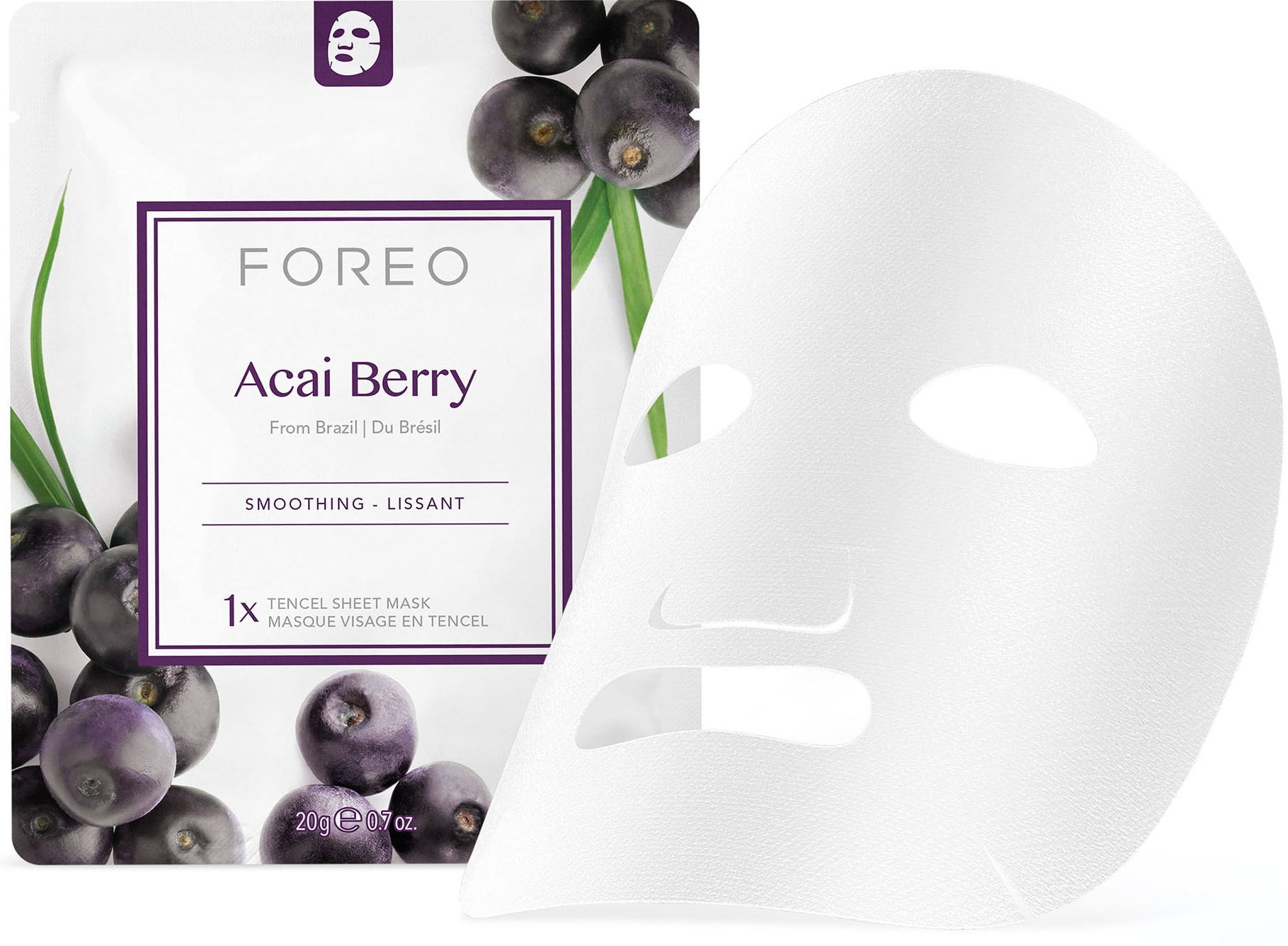 FOREO Gesichtsmaske »Farm To Face Collection Sheet Masks Acai Berry«, (3 tlg.)