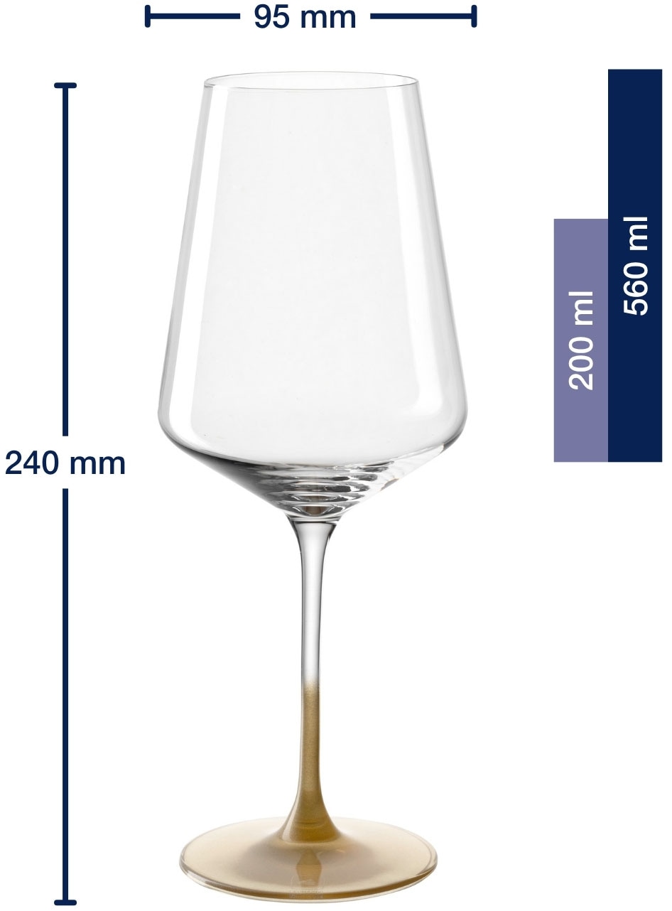 LEONARDO Weinglas »PUCCINI, goldfarben« 2er Set, 560ml