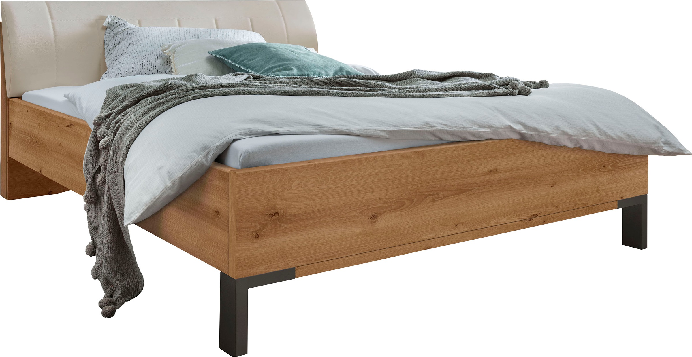 WIEMANN Futonbett »Monaco, Bettgestell, Bettrahmen, komfortables Polsterkop günstig online kaufen