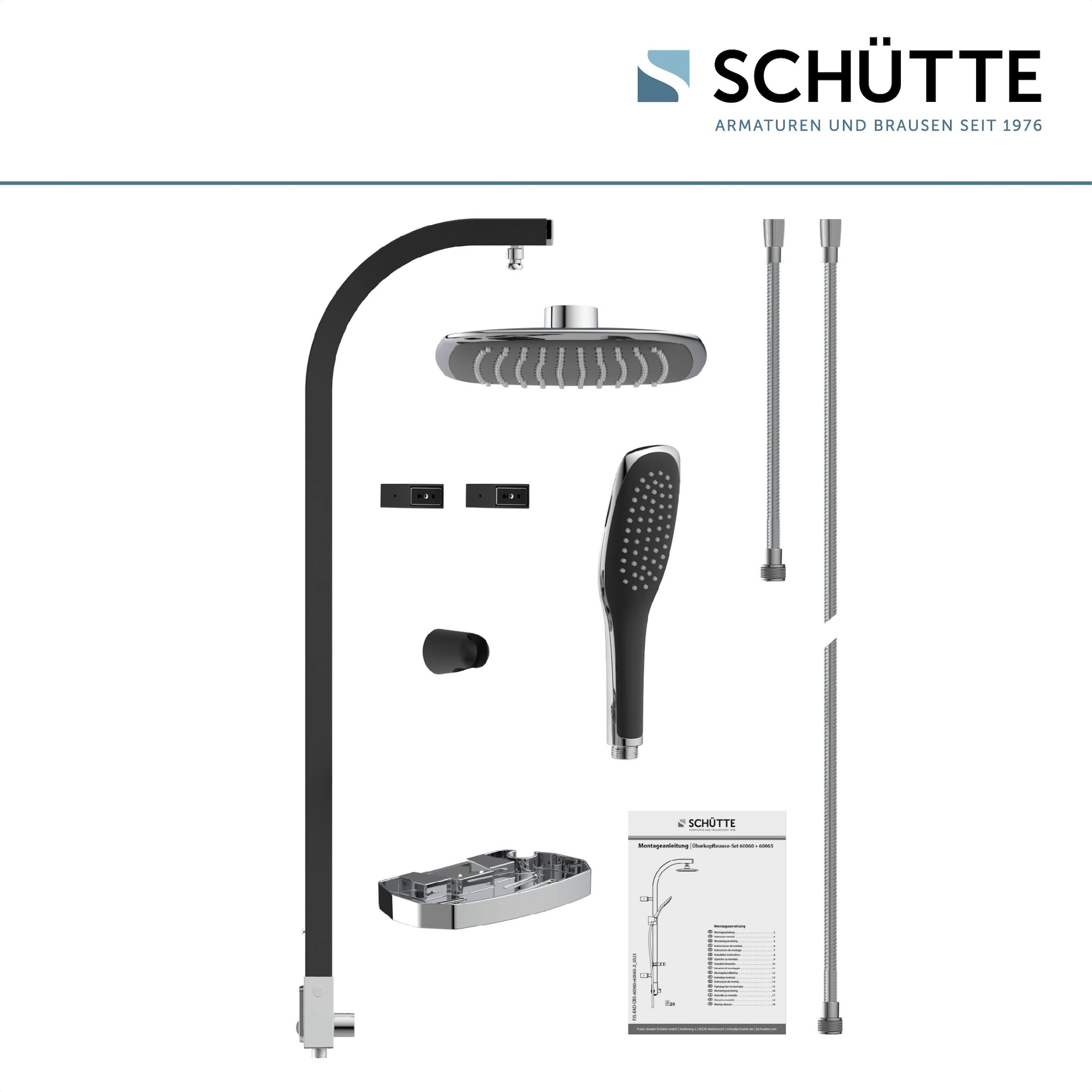Schütte Brausegarnitur »MADAGASKAR«, (Set), inkl. Wasserspardichtung, Antikalk, abnehmbare Seifenschale