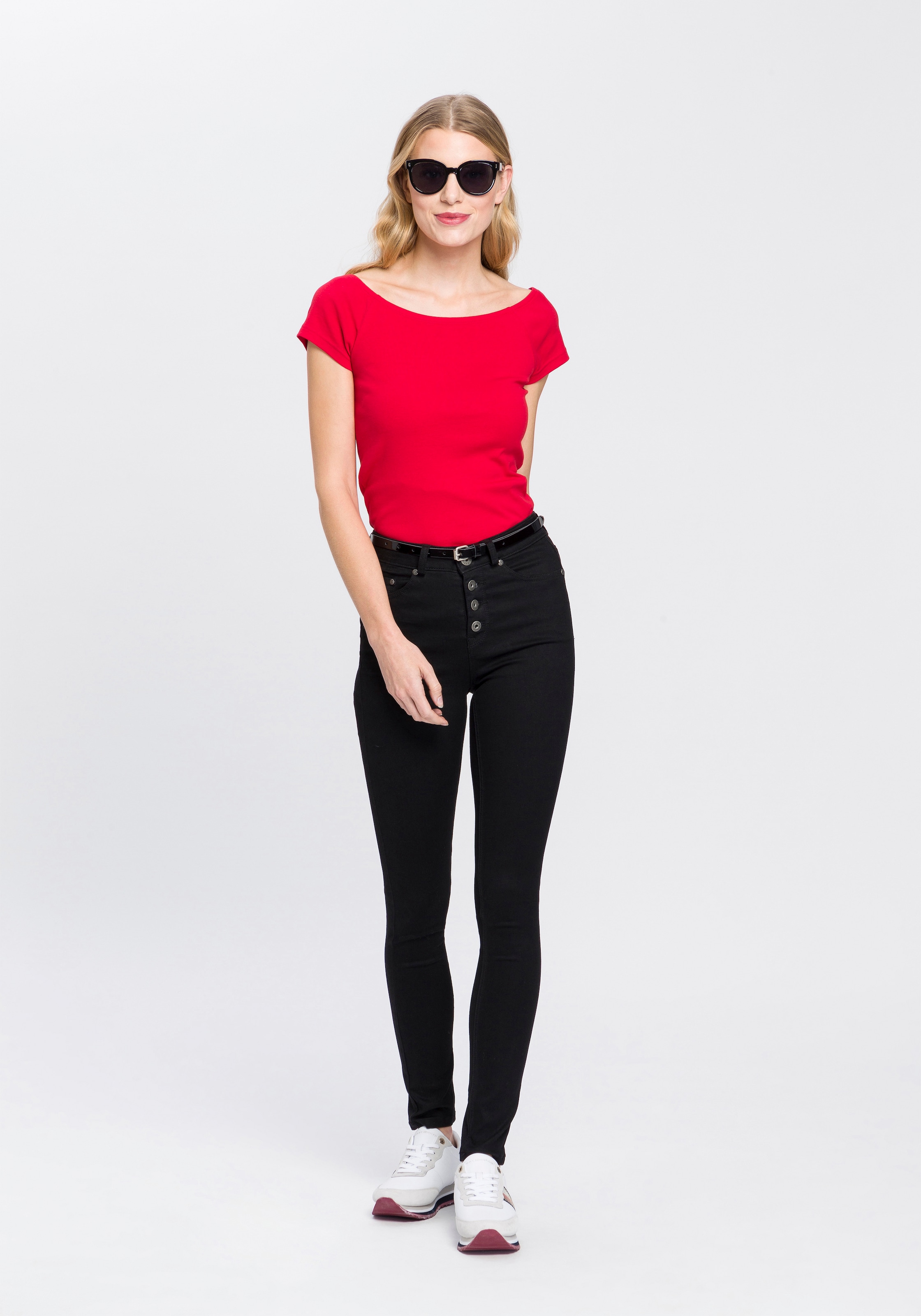 Arizona Skinny-fit-Jeans »Ultra Stretch«, extra-enger Beinschnitt, hohe Leibhöhe, knöchellang