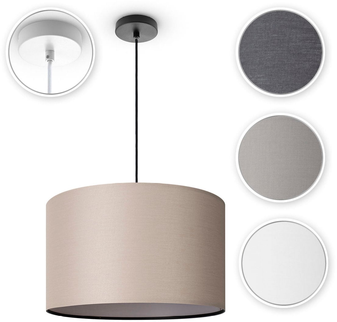 Paco Home Pendelleuchte »HUGO UNI COLOR« E27 Deckenlampe LED Wohnzimmer Und günstig online kaufen