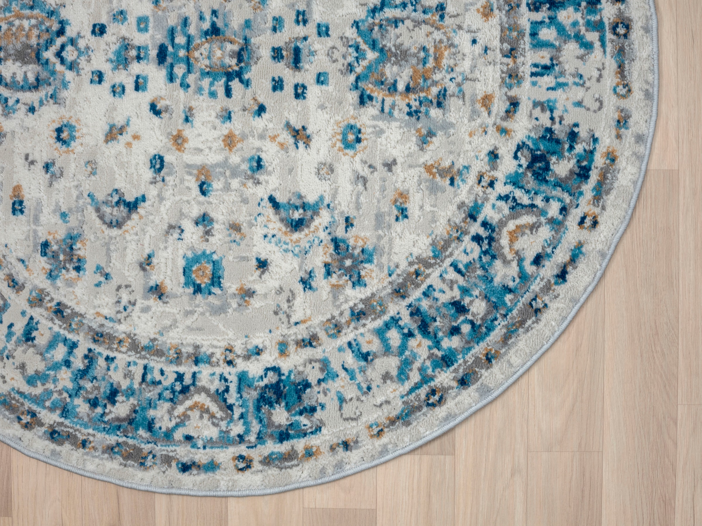 Myflair Möbel & Accessoires Teppich »My Heriz«, rund, 8 mm Höhe, Kurzflor, klassisches Orient Design, besonders weich durch Microfaser