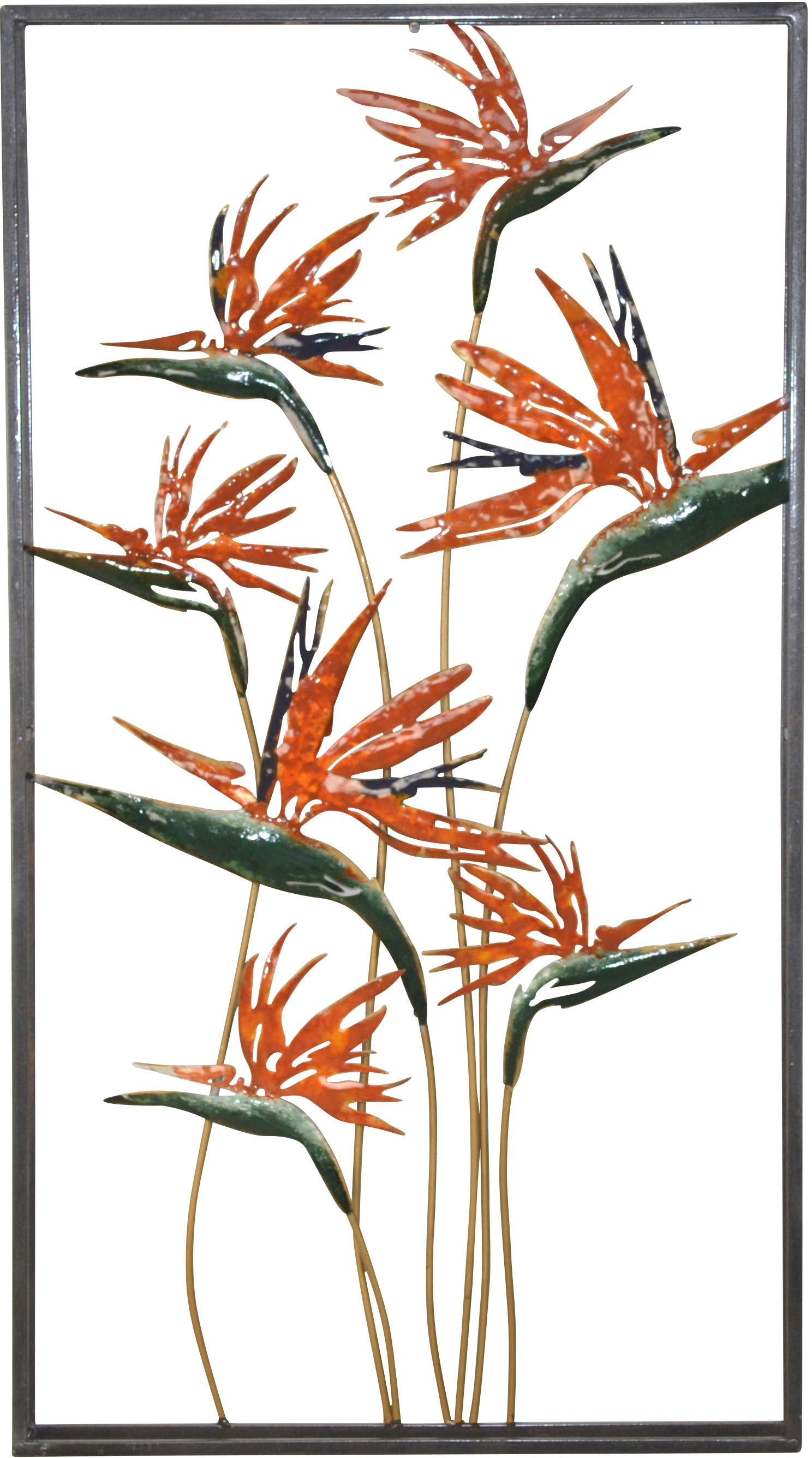 HOFMANN LIVING AND MORE Wanddekoobjekt »Wanddekoration« Strelizien, mit Rah günstig online kaufen