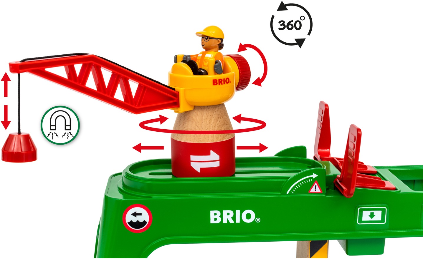BRIO® Spielzeugeisenbahn-Erweiterung »BRIO® WORLD, Bahn Verlade-Terminal«, FSC® - schützt Wald - weltweit