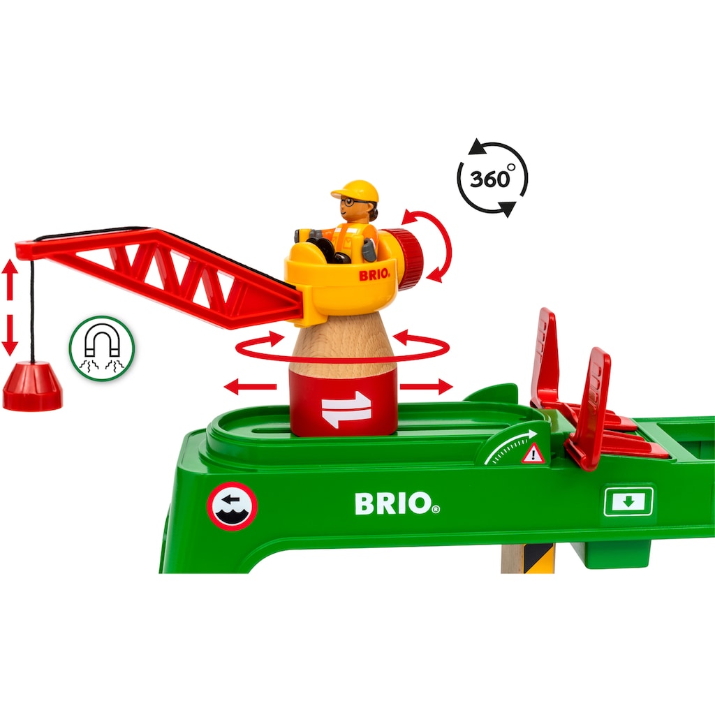 BRIO® Spielzeugeisenbahn-Erweiterung »BRIO® WORLD, Bahn Verlade-Terminal«