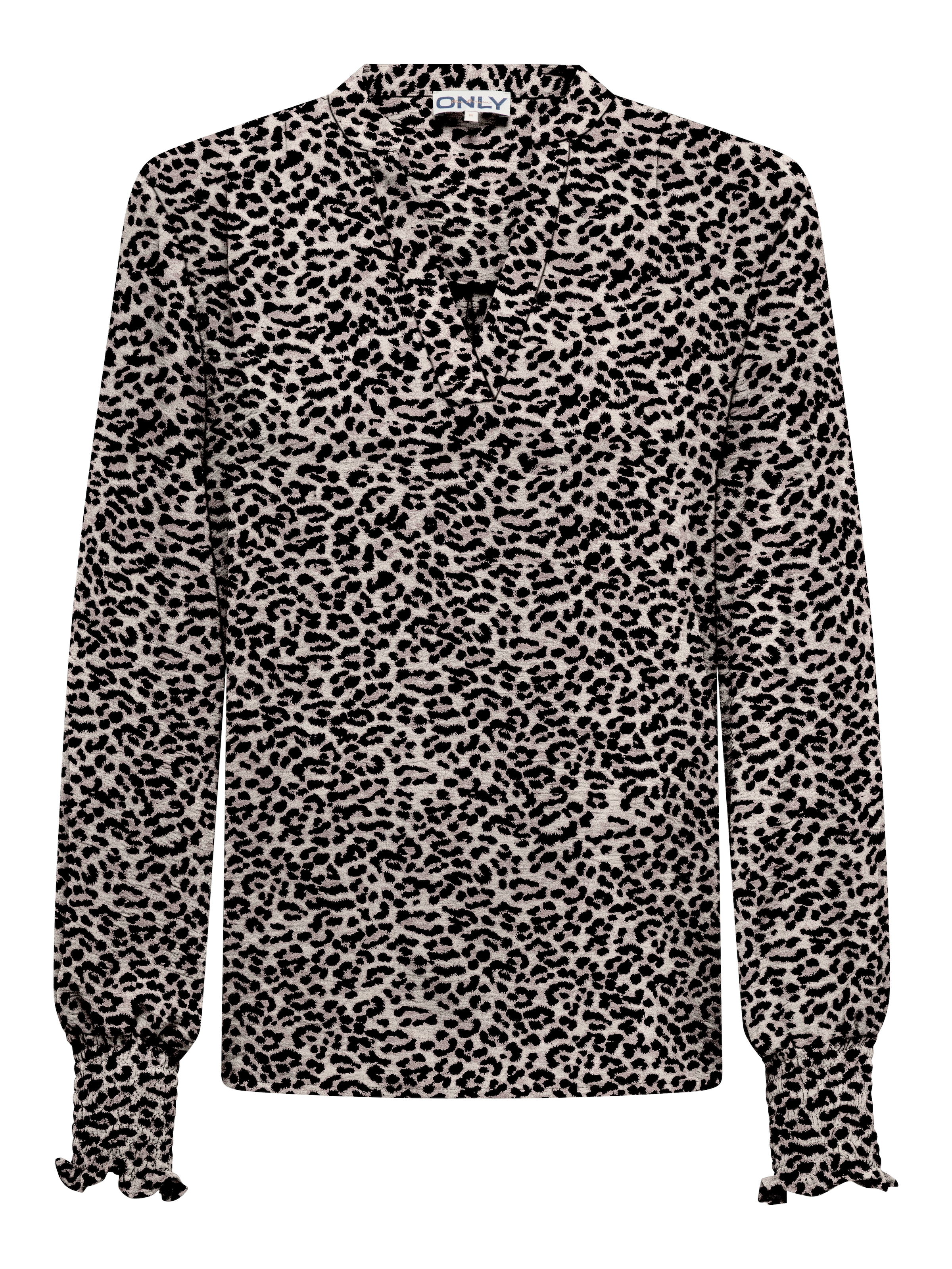 ONLY Blusenshirt »ONLMETTE V-NECK LS SMOCK TOP NOOS WVN« Kunstfaser, regular fit