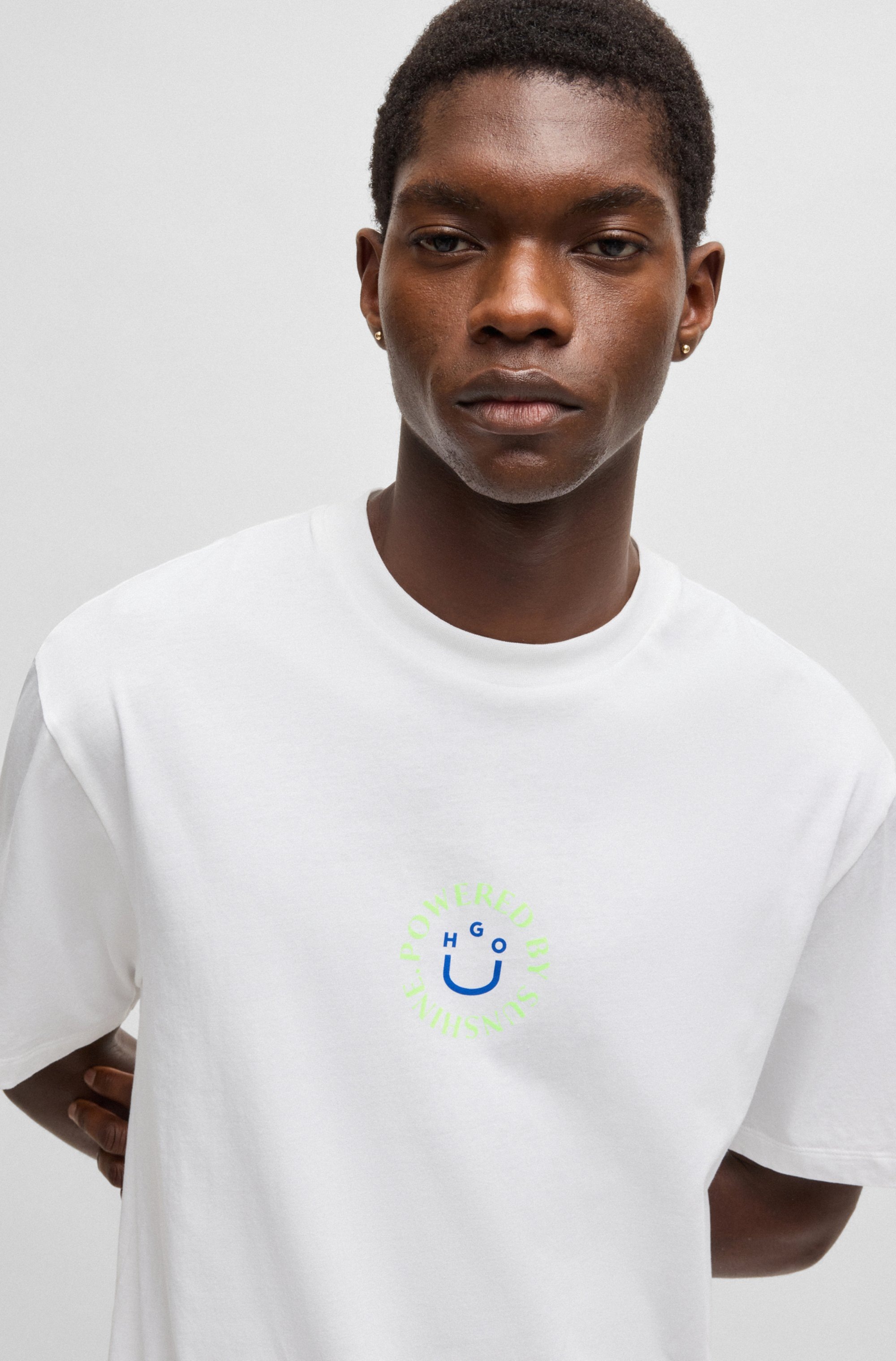 HUGO Blue T-Shirt »Napoka«, Unisex, mit Hugo-Rückendruck
