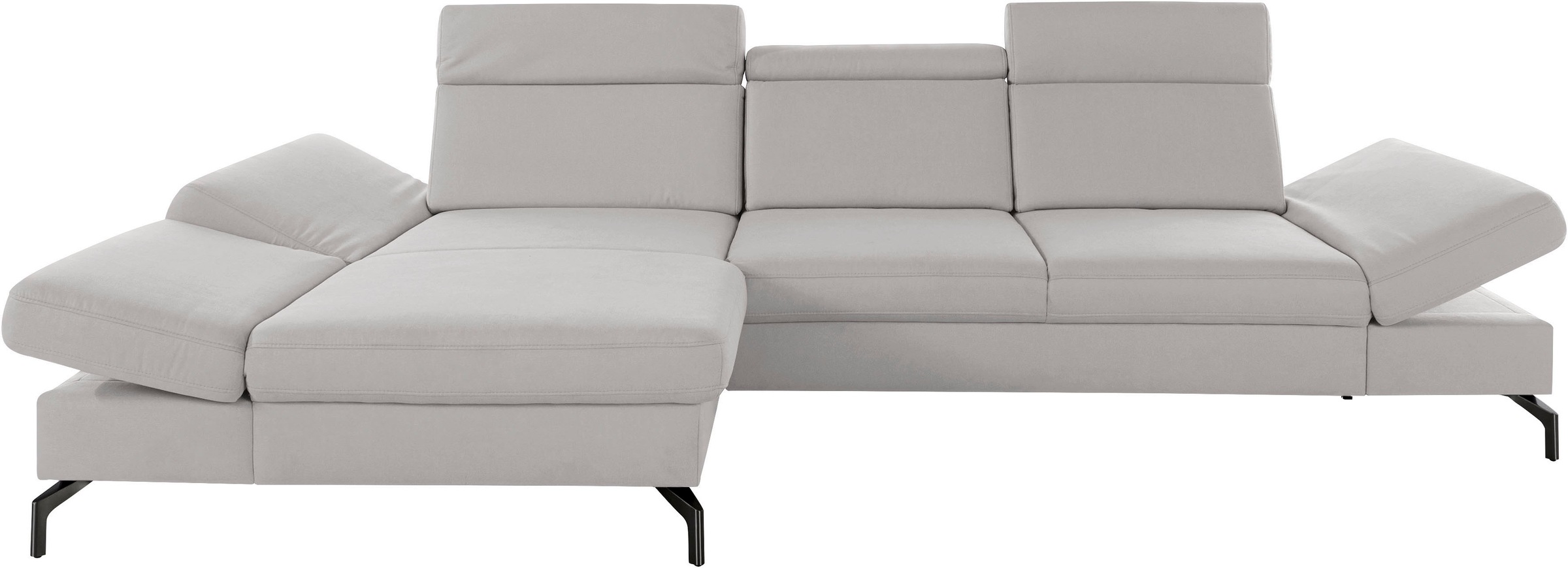 sit&more Ecksofa »Brisbane L-Form« Fußhöhe 15 cm, inklusive Sitztiefen-, Ar günstig online kaufen