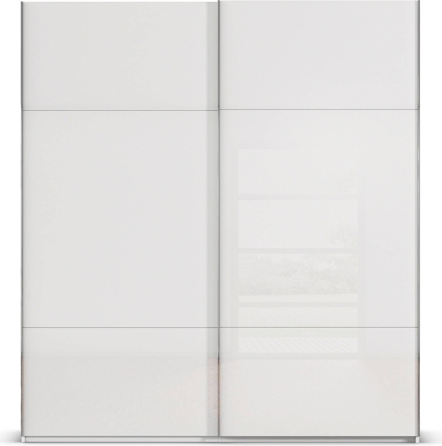 rauch Schwebetürenschrank »Kleiderschrank Schrank Garderobe Schlafzimmerschrank CONTIDO«, (in 3 verschiedenen Ausstattungen BASIC/CLASSIC/PREMIUM), aus hochwertigem Material in 6 Breiten 2 Griff-Farben MADE IN GERMANY