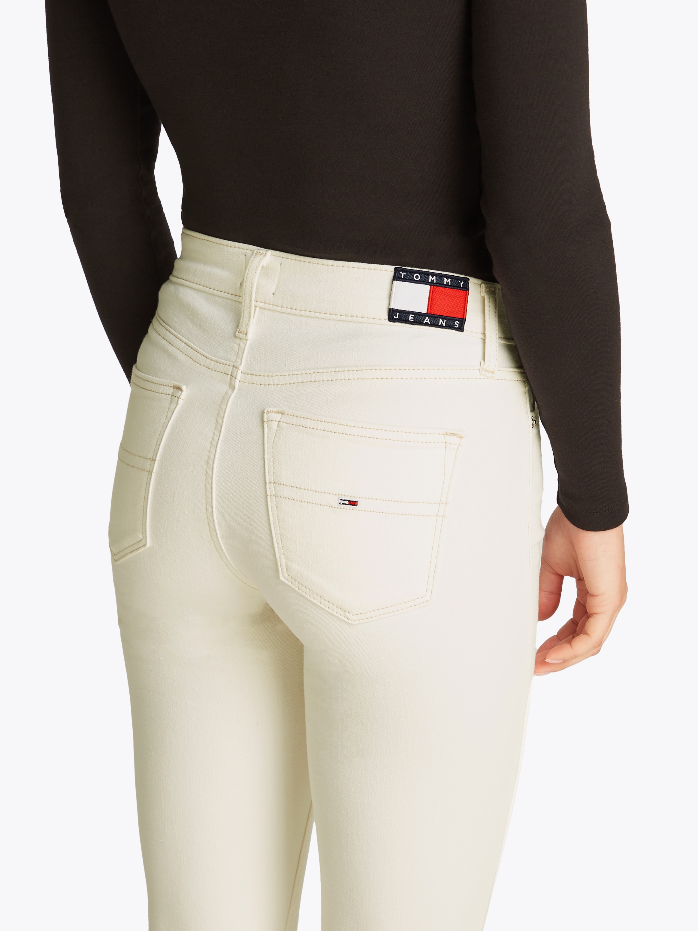 Tommy Jeans Skinny-fit-Jeans »Nora Mid Rise Skinny Ankle Zip«, in knöchelfreier Länge, mit Reißverschluss